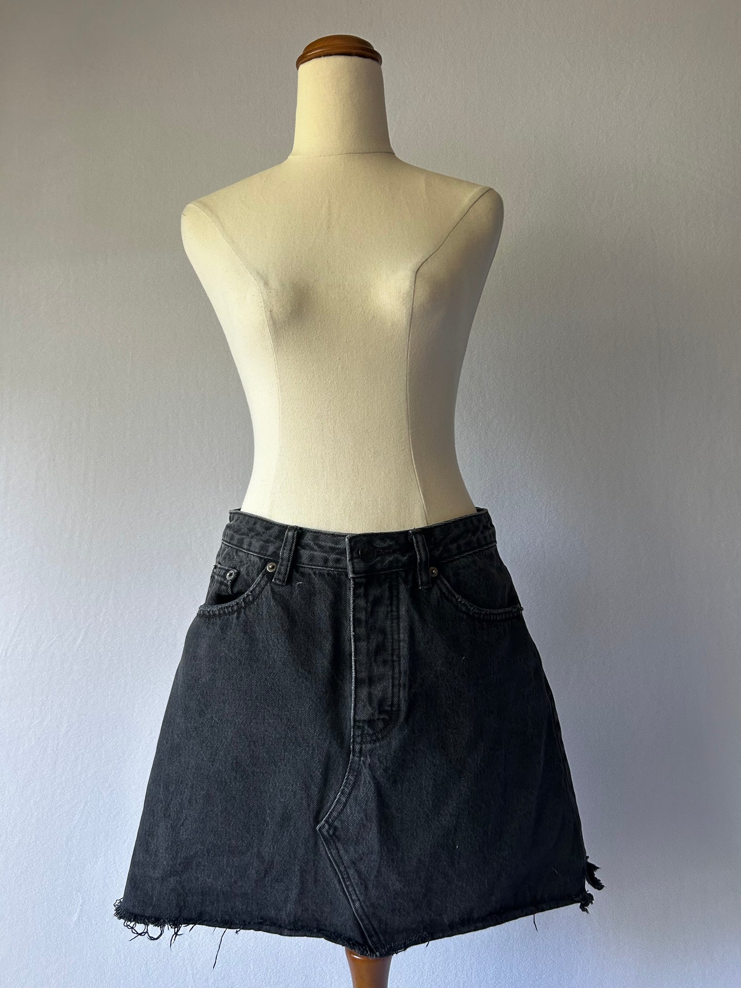 Mini Black Denim Skirt – Size 10