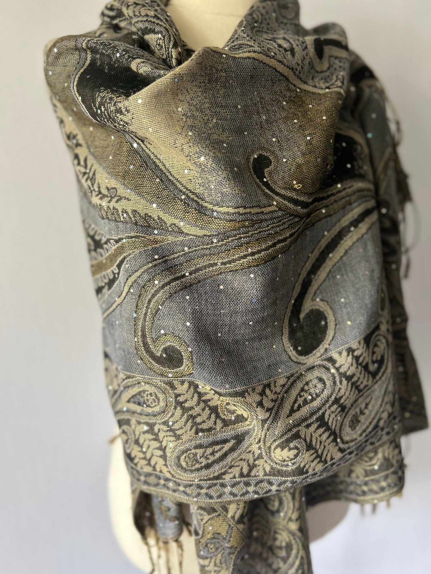 Cotton Scarf – Floral & Paisley Pattern