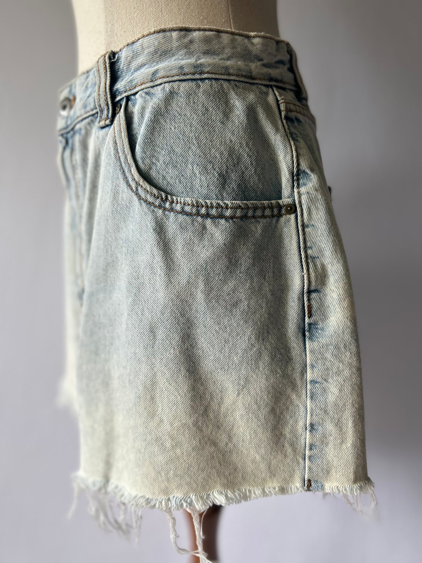 High Rise Mom Shorts Size 14 – Classic Blue Denim
