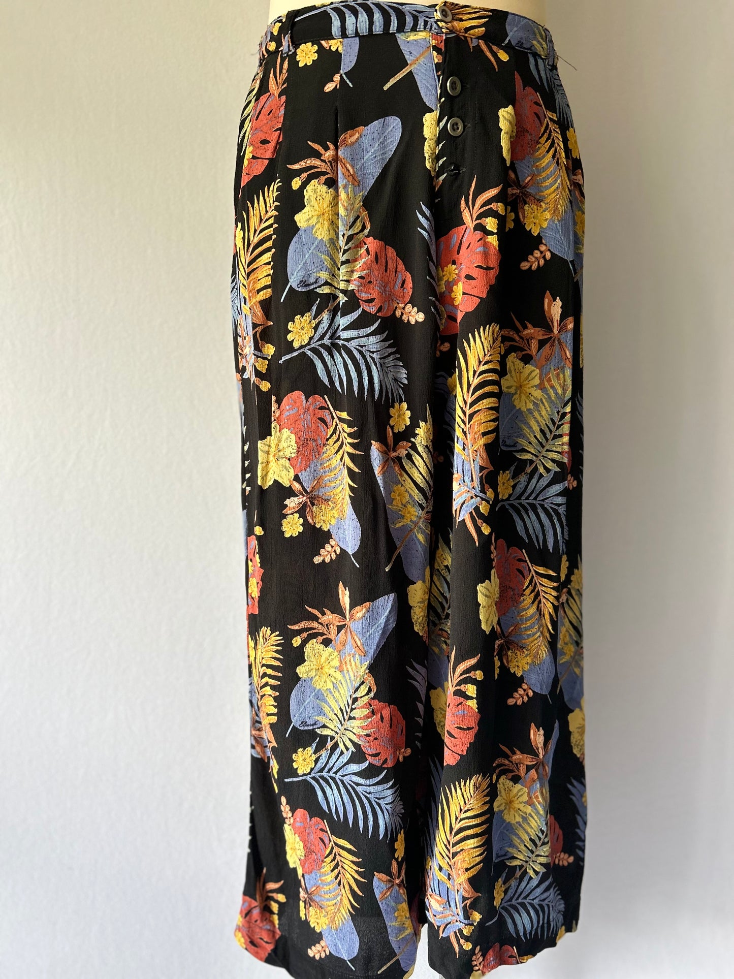 Element Wide Leg Tropical Print Trousers - 100% Viscose, size small