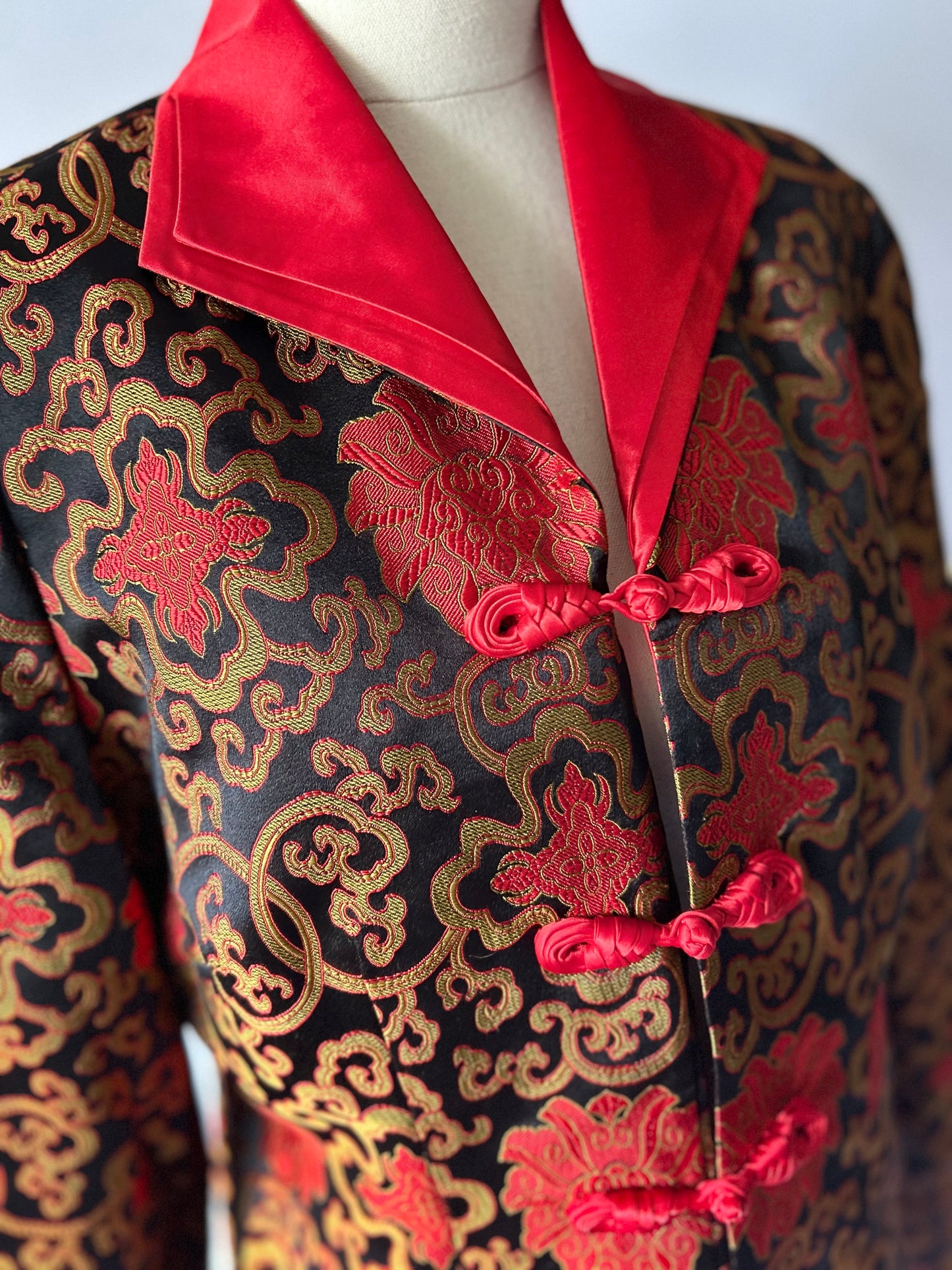 Vintage Silk Brocade Jacket – Size M/L