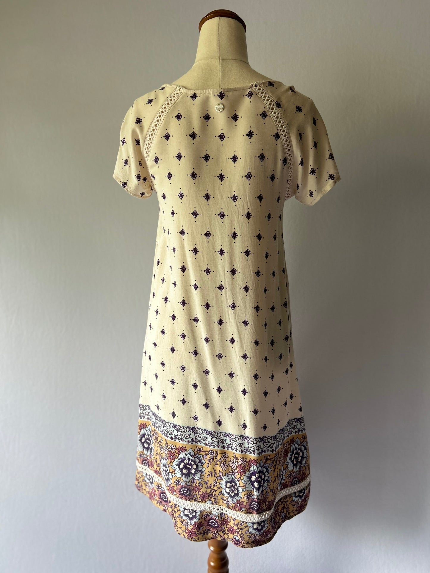 Rip Curl Boho Print Shift Dress - Viscose, size 8