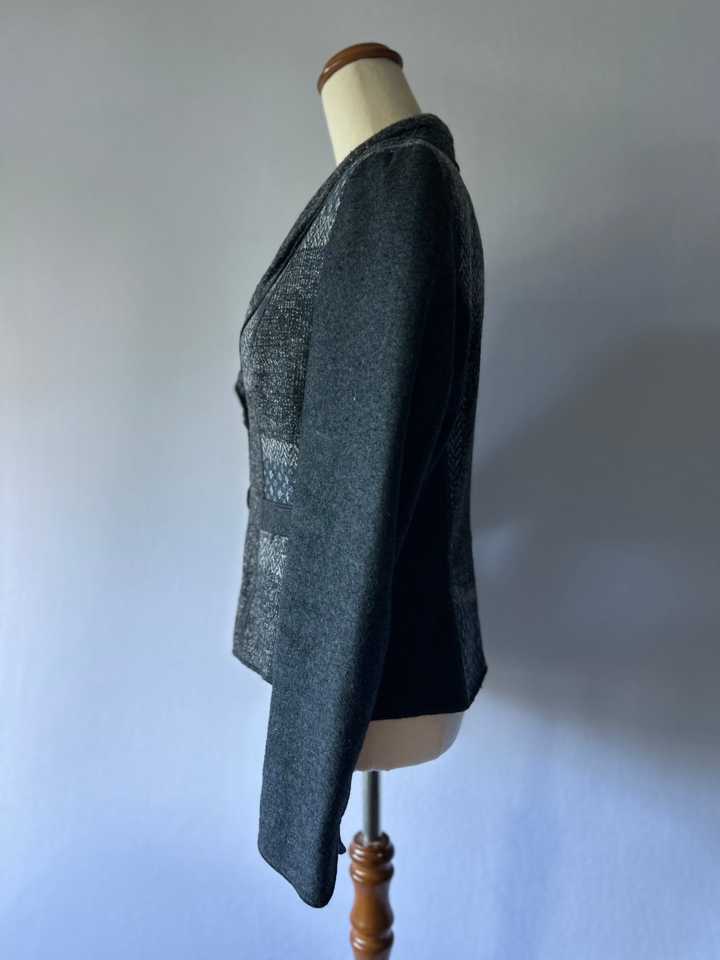 Gerry Weber Patterned Wool-Blend Blazer – Size 8