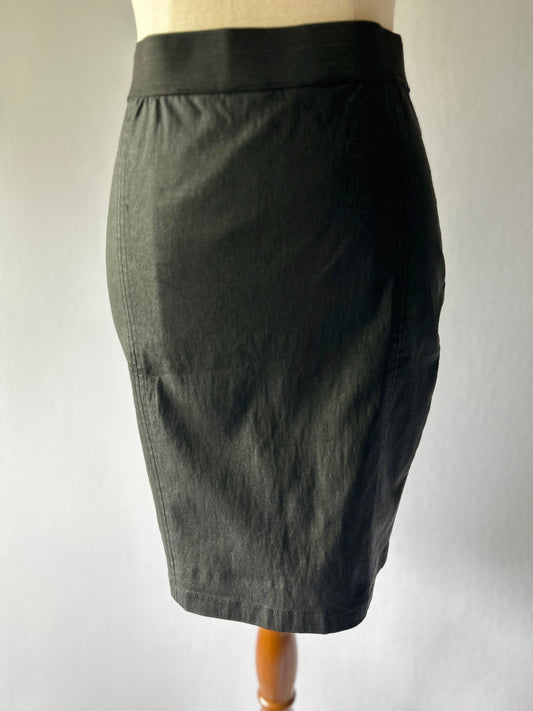 Storm Black Structured Bodycon Skirt – Size 8