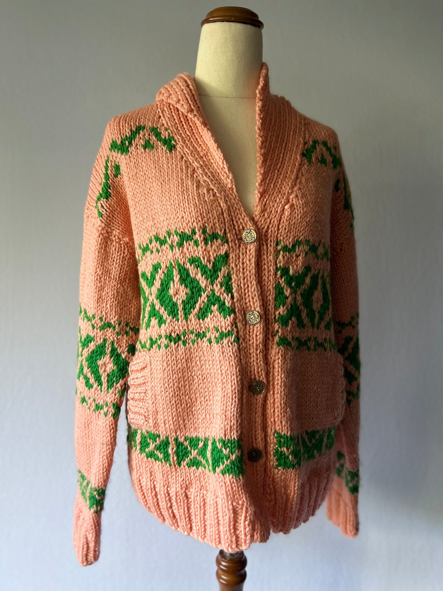 Artisan Handmade Fair Isle Cardigan – Size M/L