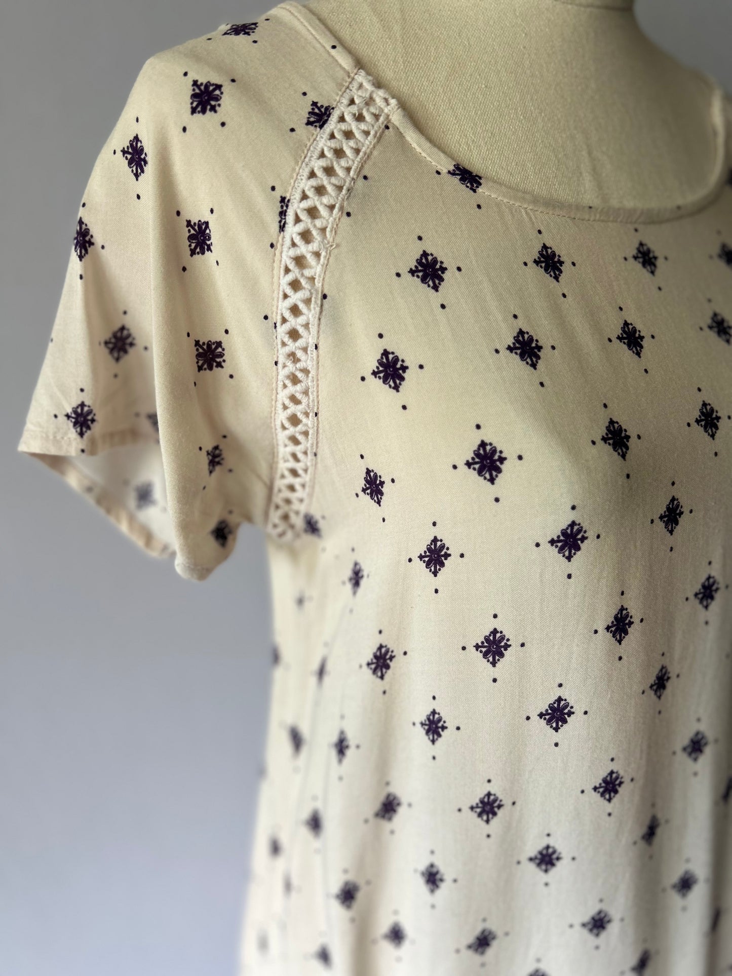 Rip Curl Boho Print Shift Dress - Viscose, size 8
