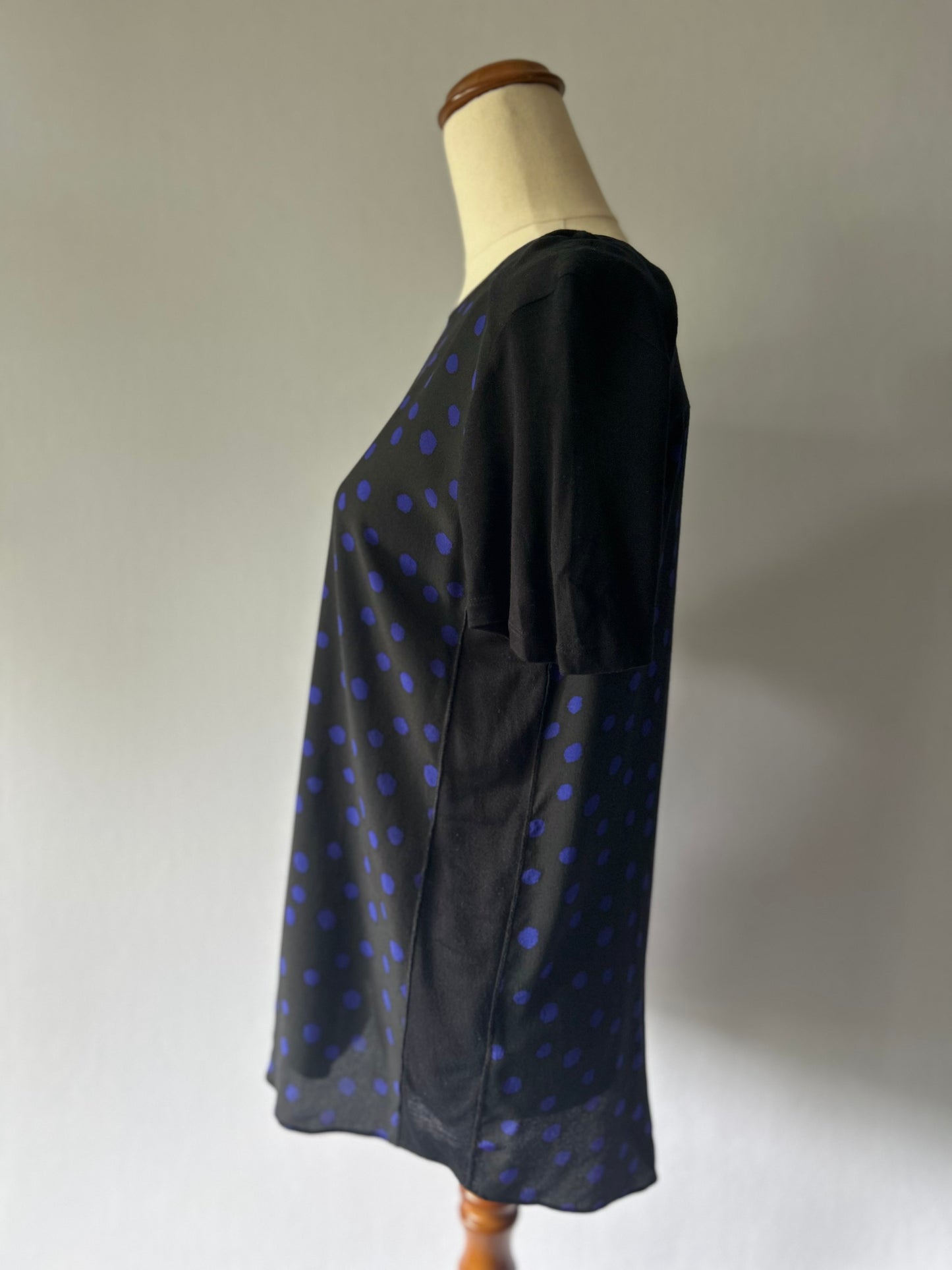 Rebecca Taylor Polka Dot Silk Keyhole Blouse – Size 6