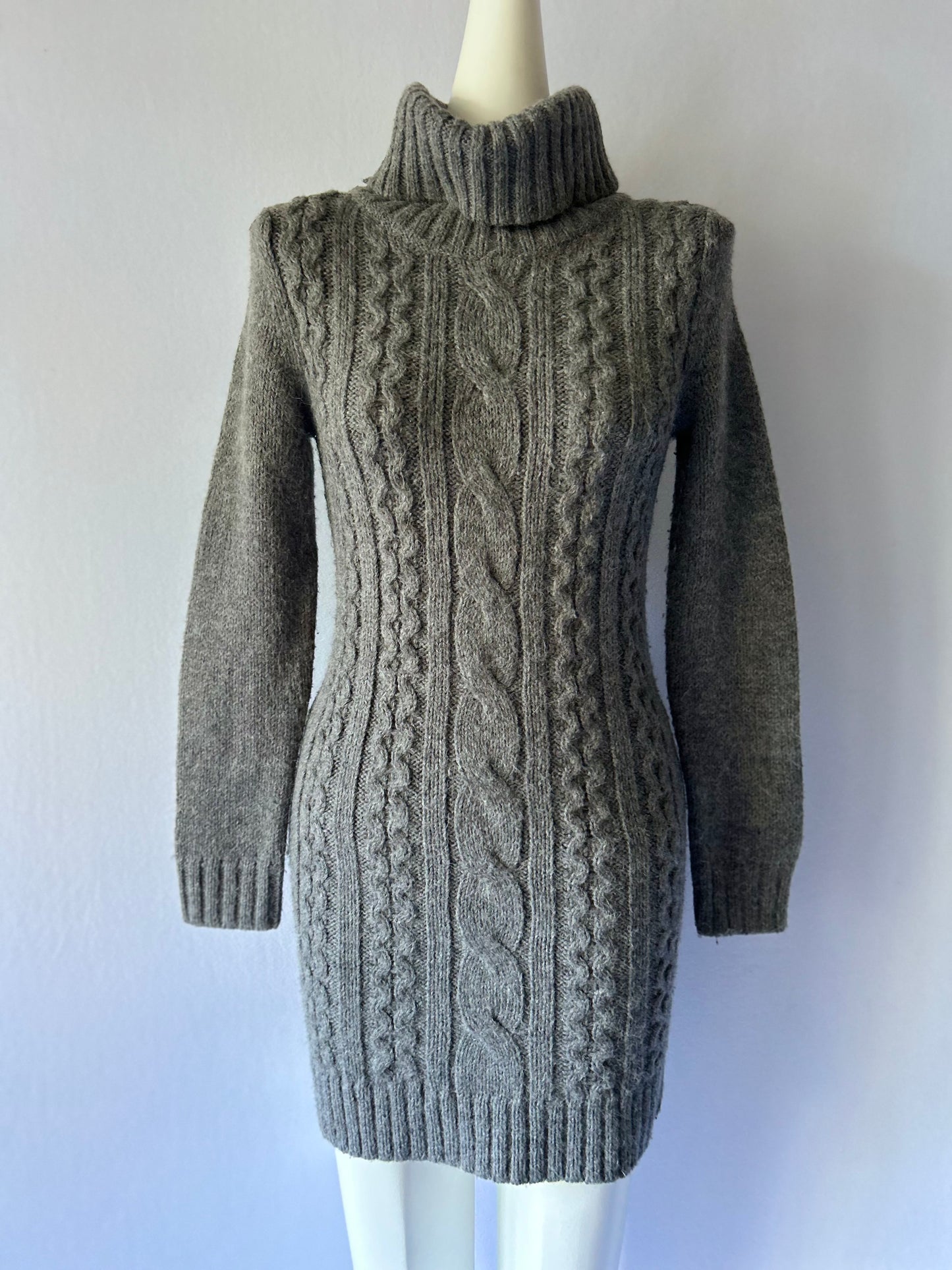Cozy Alpaca & Wool Blend Knit Dress - Size S