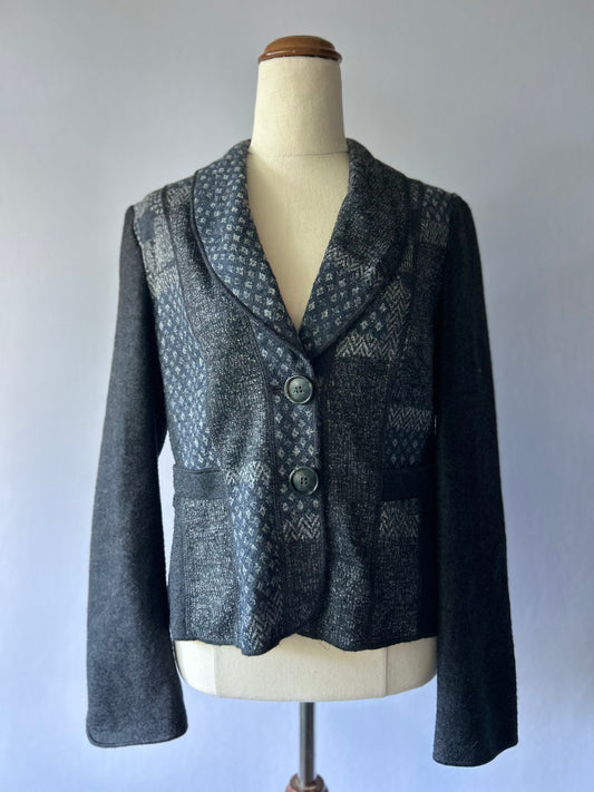 Gerry Weber Patterned Wool-Blend Blazer – Size 8