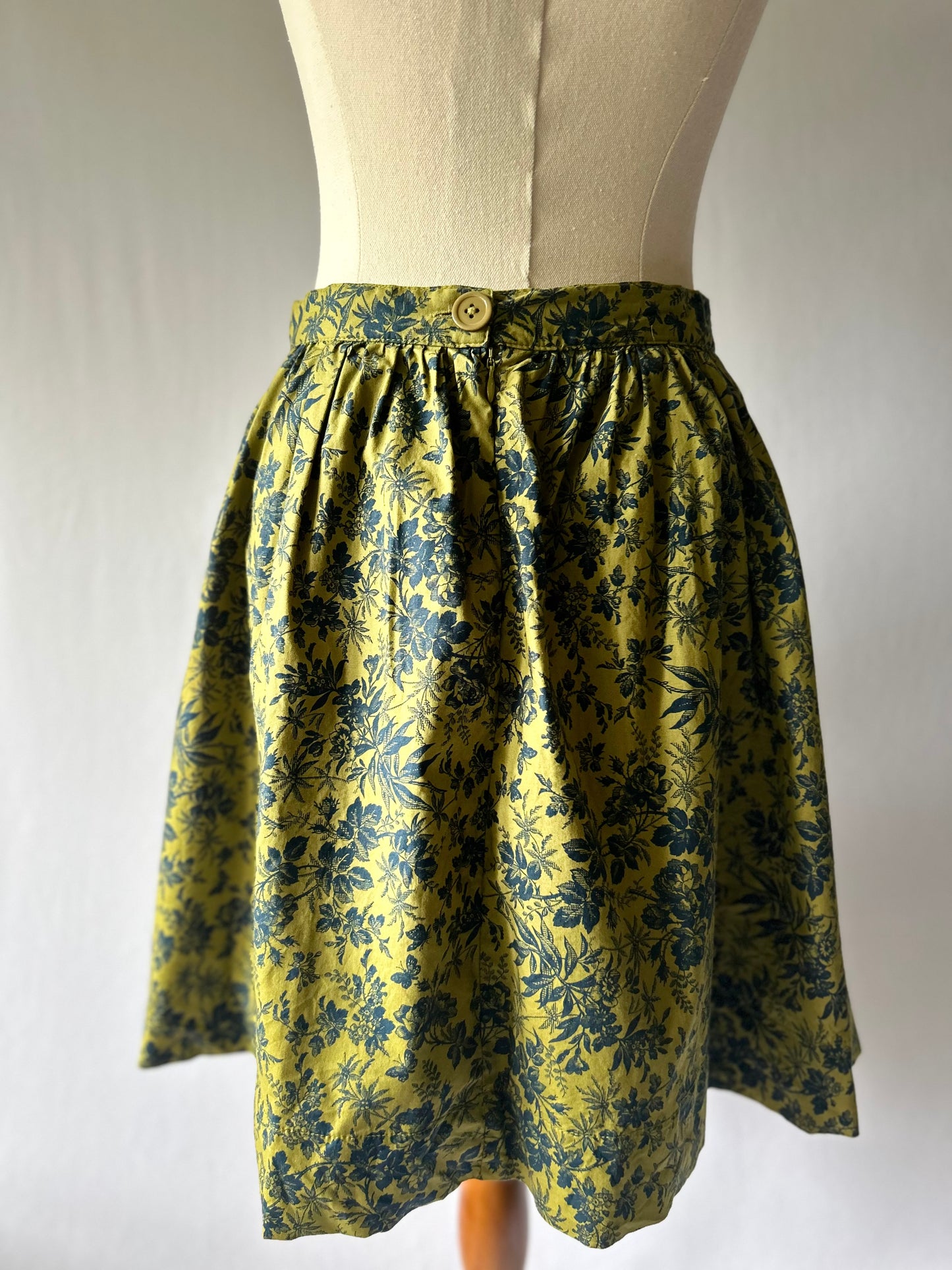 Princess Highway Mustard Floral Cotton Skirt – Size 10