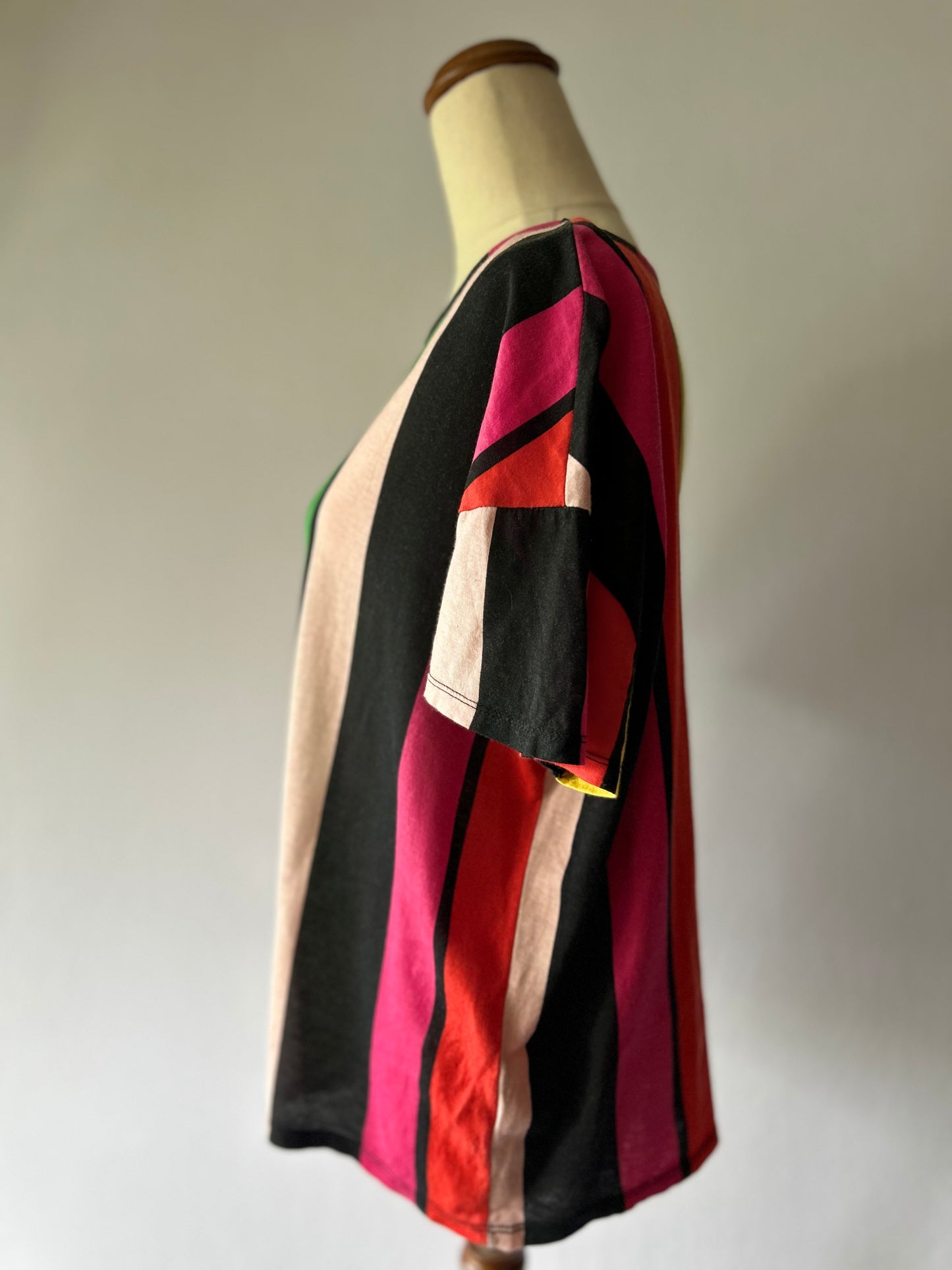 Zara Bold Rainbow Stripe T-Shirt - Size Small (S)