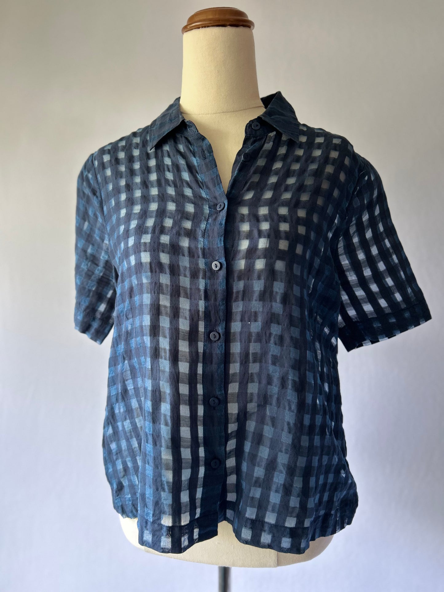 Gorman Navy Check Shirt – Size 8