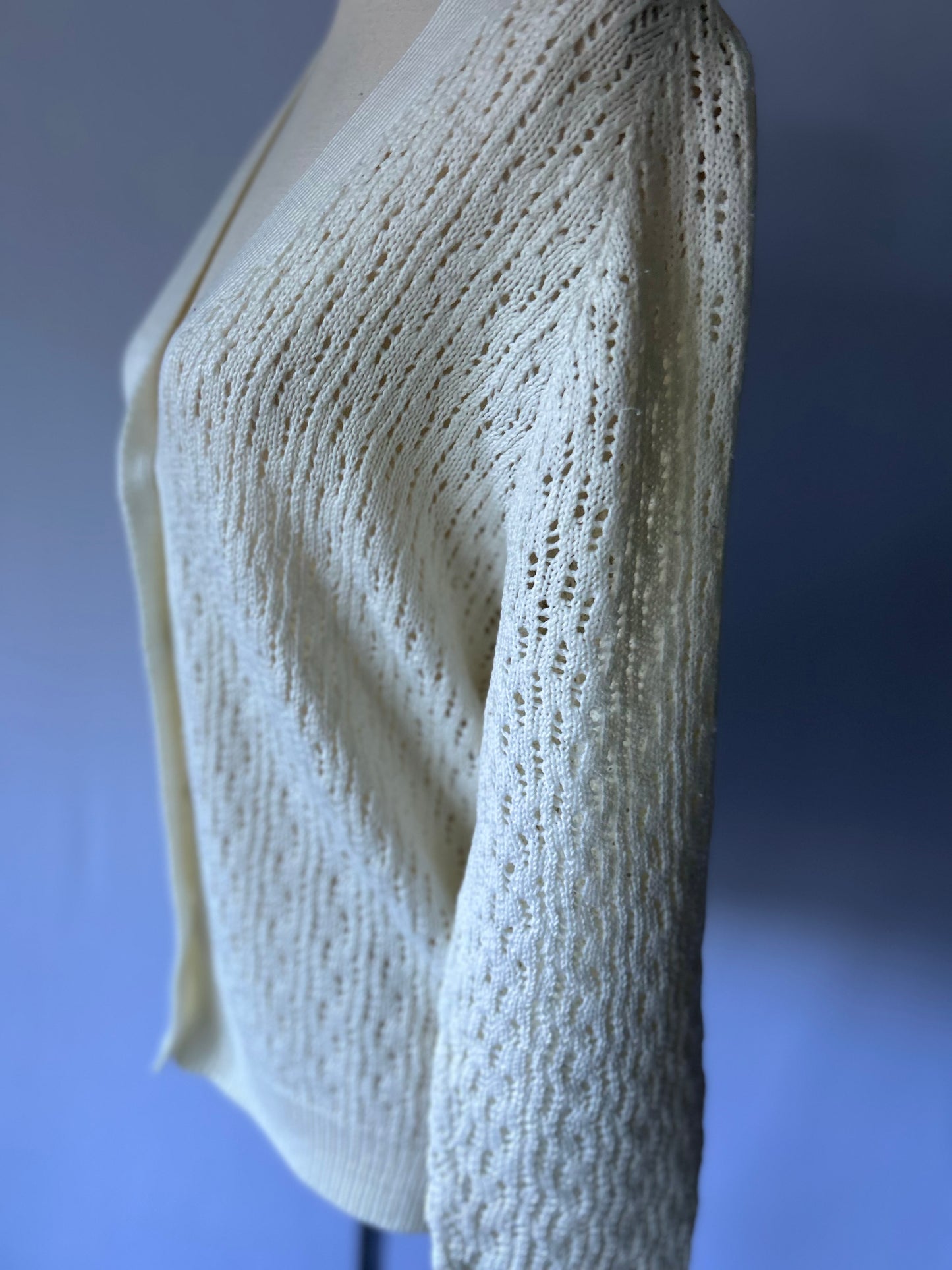 White Knit Cardigan – Size L