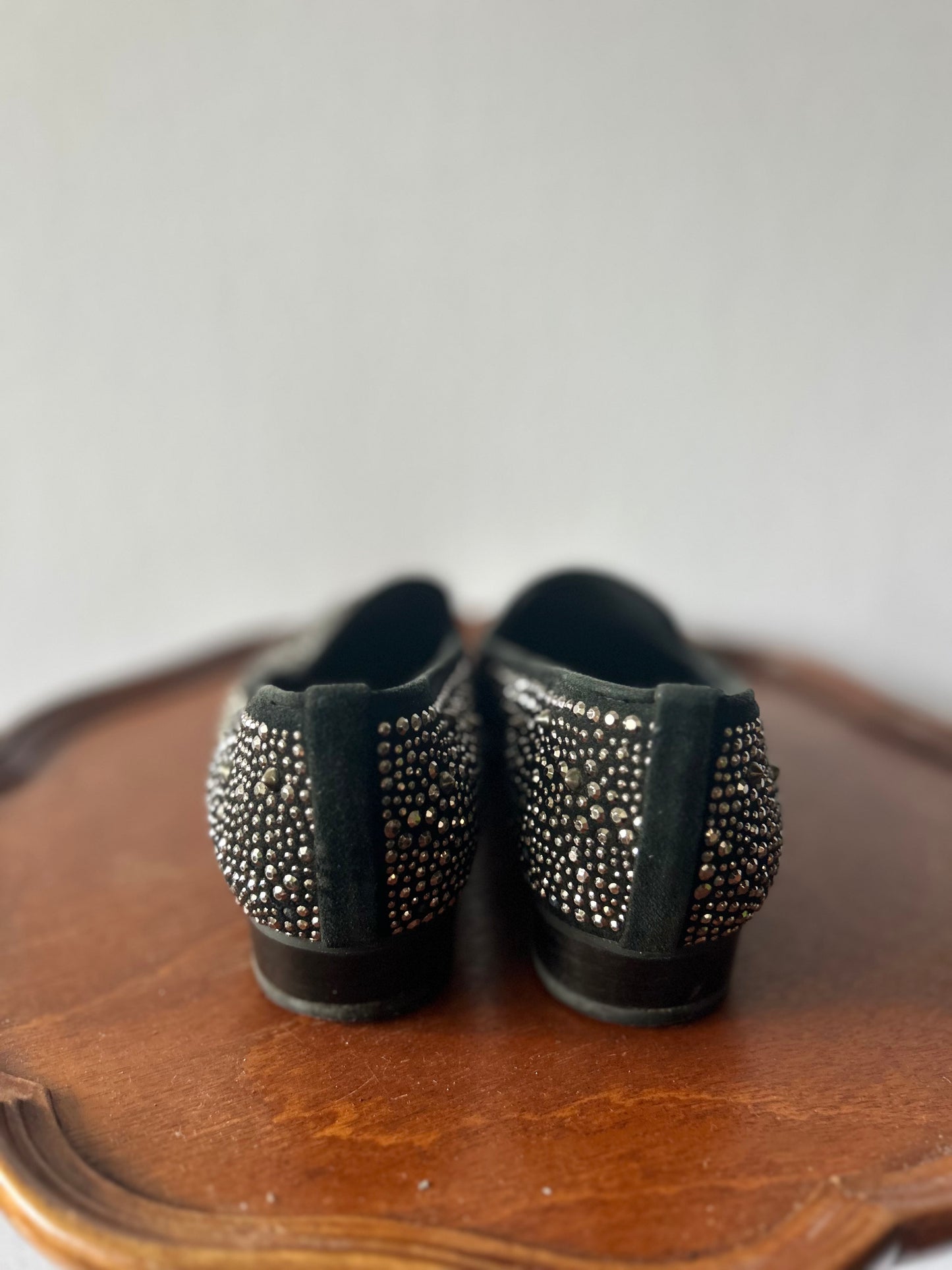 Spanish-Made All-Over Studded Moccasins – Size 36.5