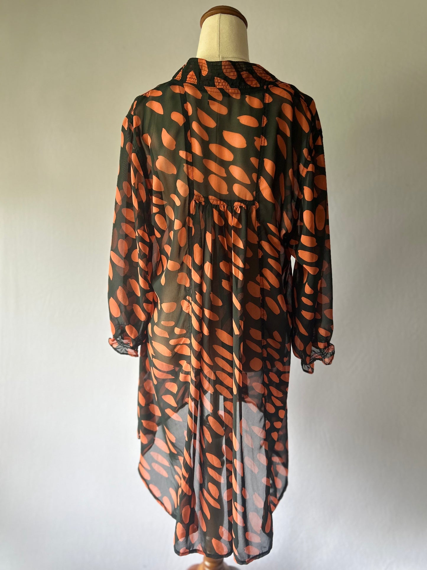 Sheer Printed Tunic Top – Size 2XL
