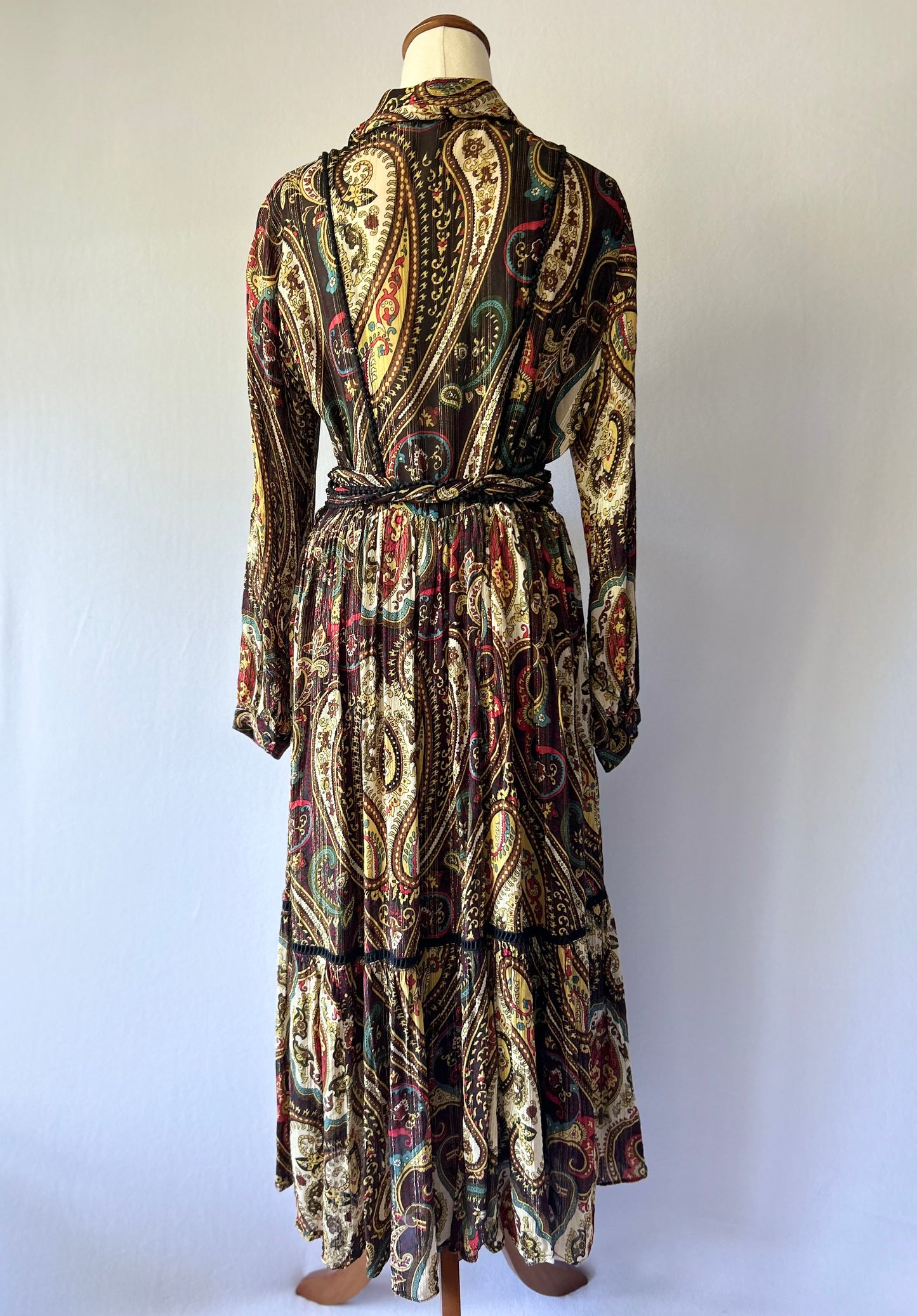 Boho Paisley Midi Dress – Size Small