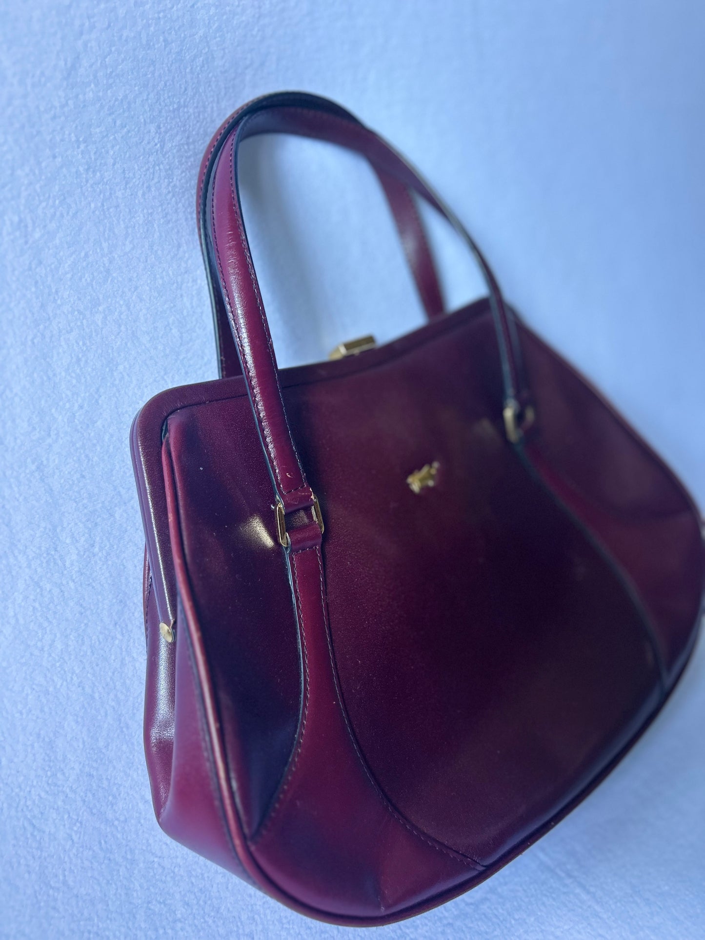 Braun Büffel Leather Handbag – Burgundy