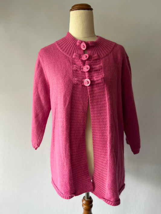 Premium Angora & Merino Wool Blend Cardigan – Size 10