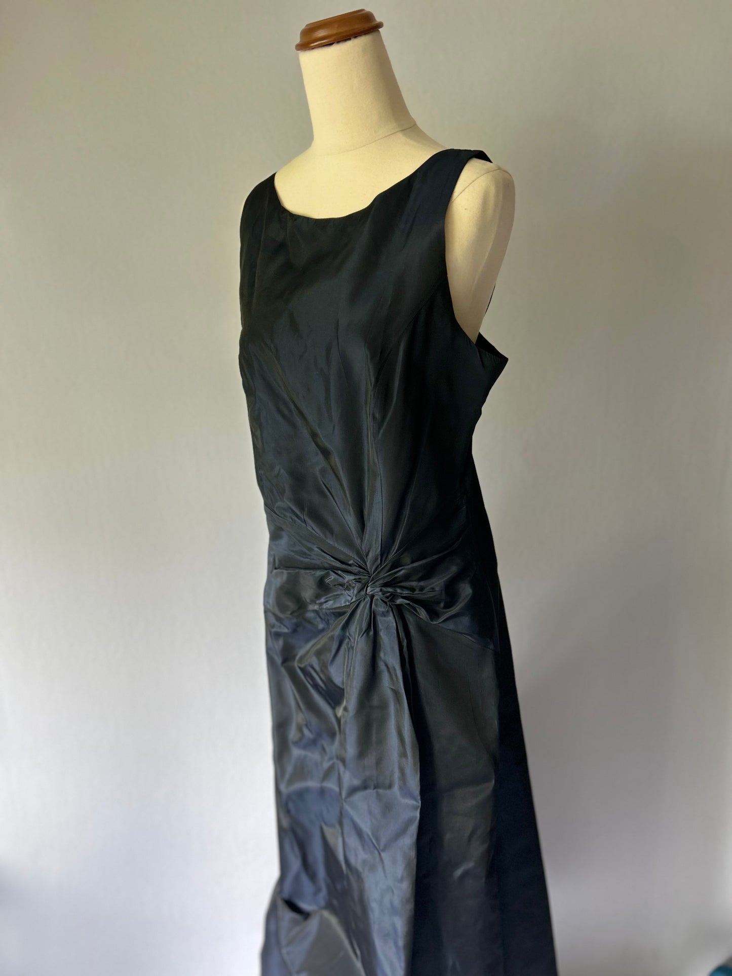 Annamaree Chambers Navy Knot-Detail Maxi Dress – Size 14