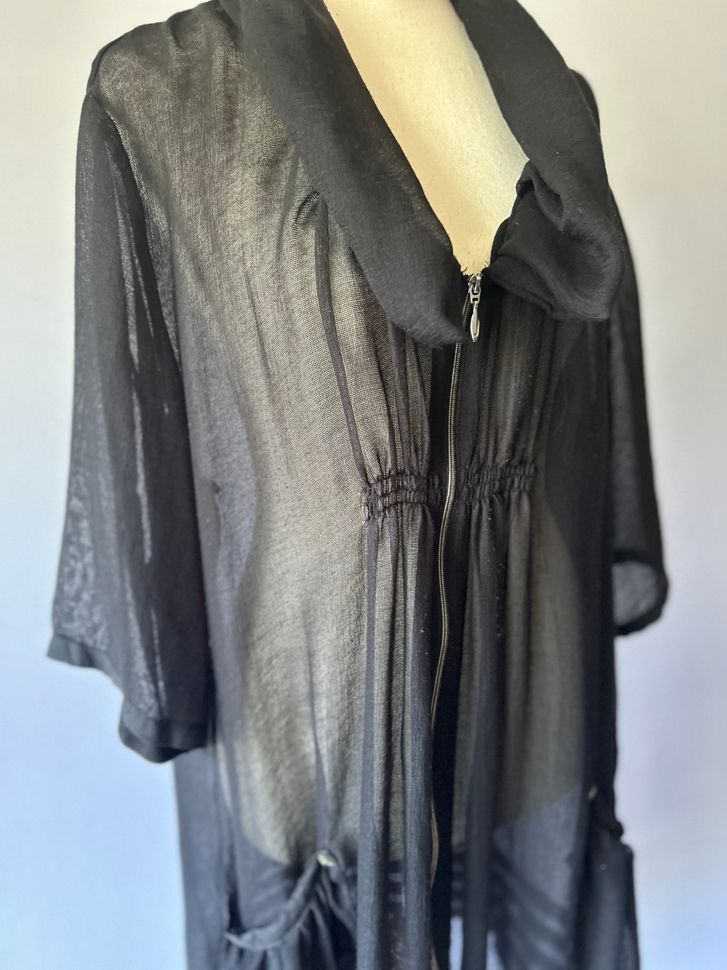 Verge Sheer Black Jacket – Size L