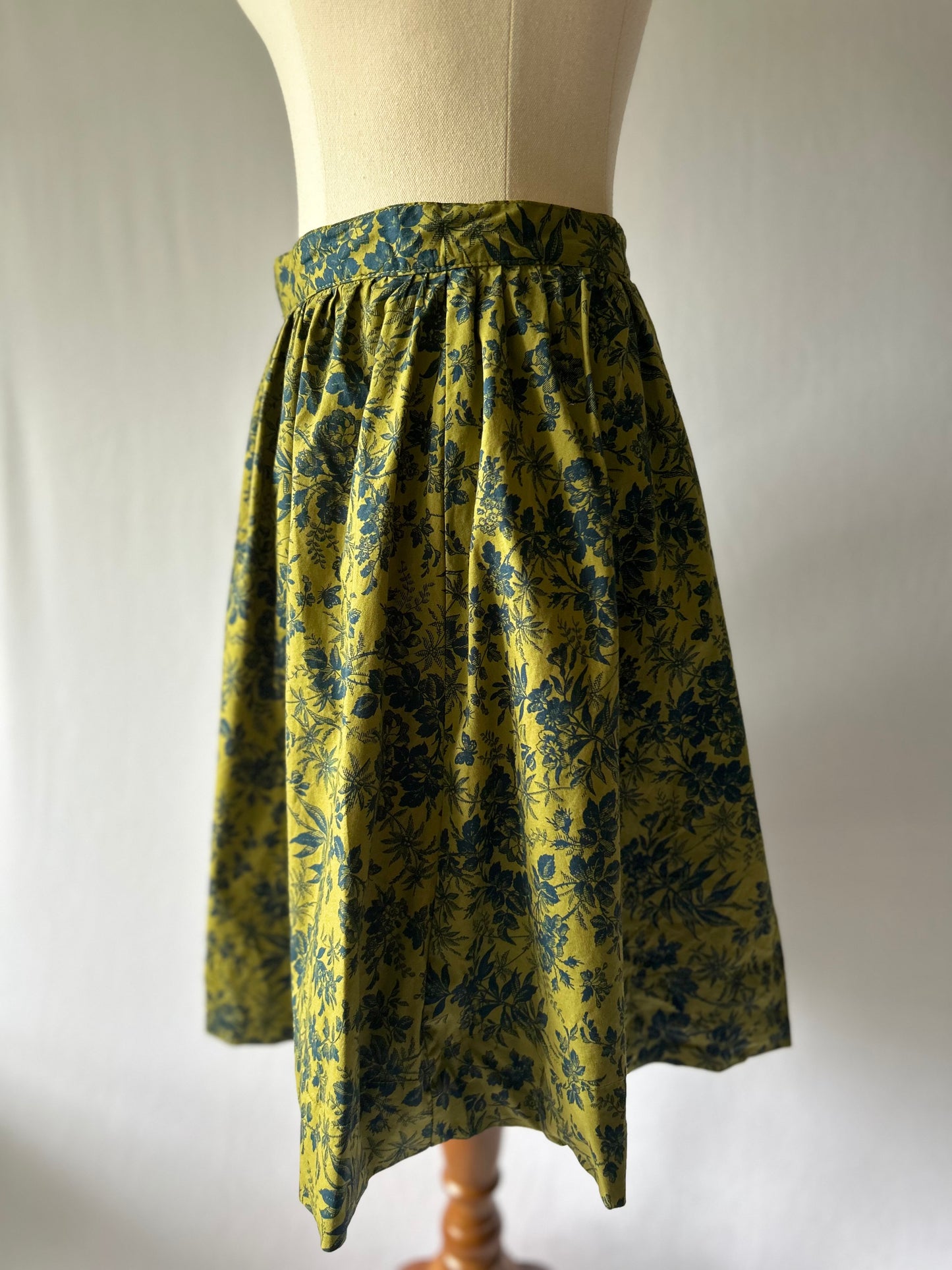 Princess Highway Mustard Floral Cotton Skirt – Size 10