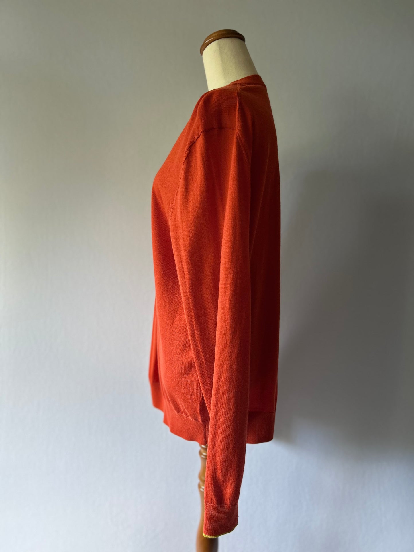 Paul Smith 100% Laine Pure Wool V-Neck Jumper - Size S