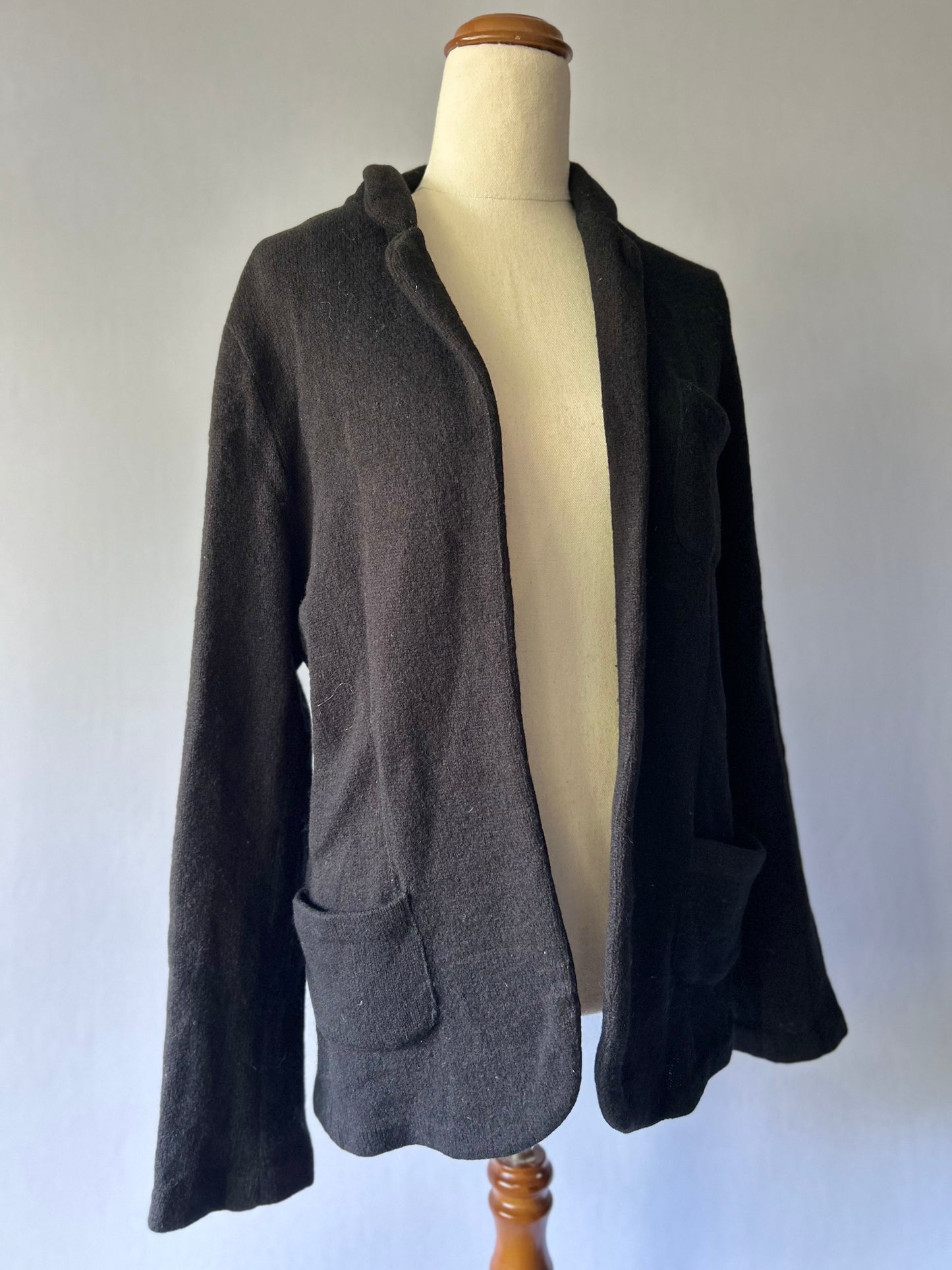 Premium 100% Wool Open-Front Cardigan – Size 8