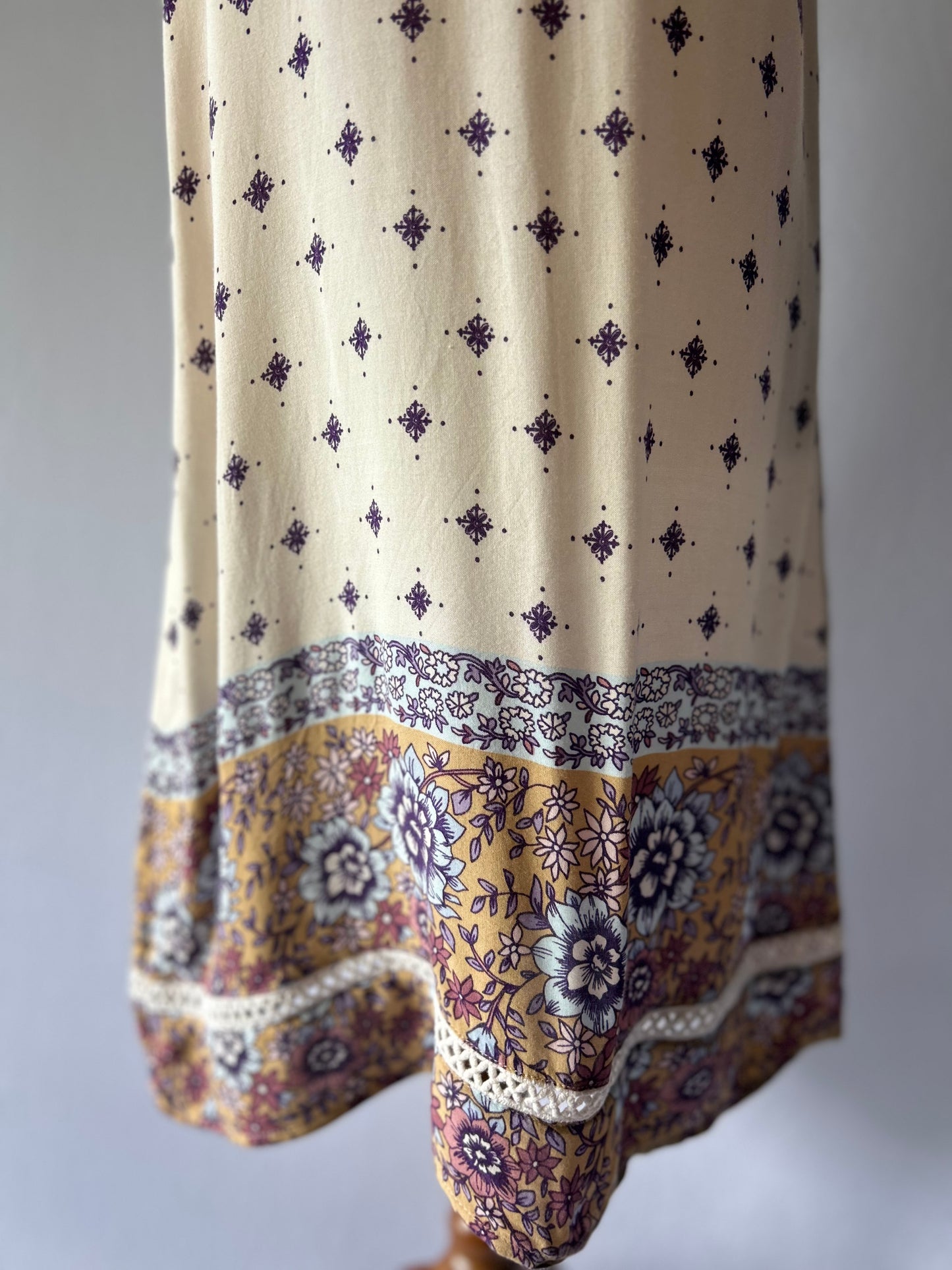 Rip Curl Boho Print Shift Dress - Viscose, size 8