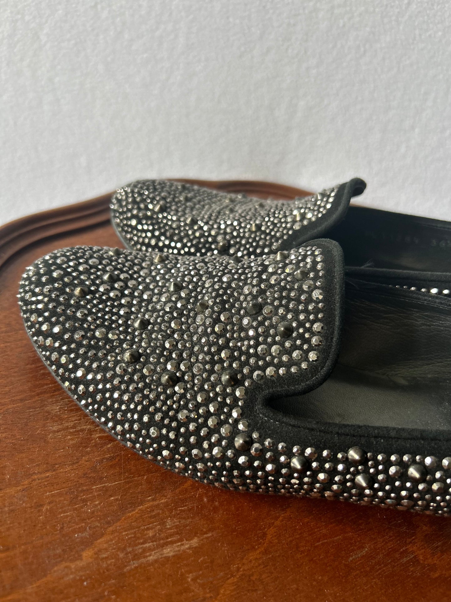 Spanish-Made All-Over Studded Moccasins – Size 36.5