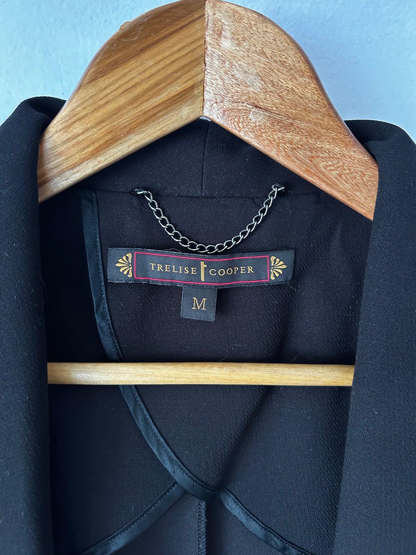 Trelise Cooper Black Cropped Ruched-Sleeve Blazer - Size M
