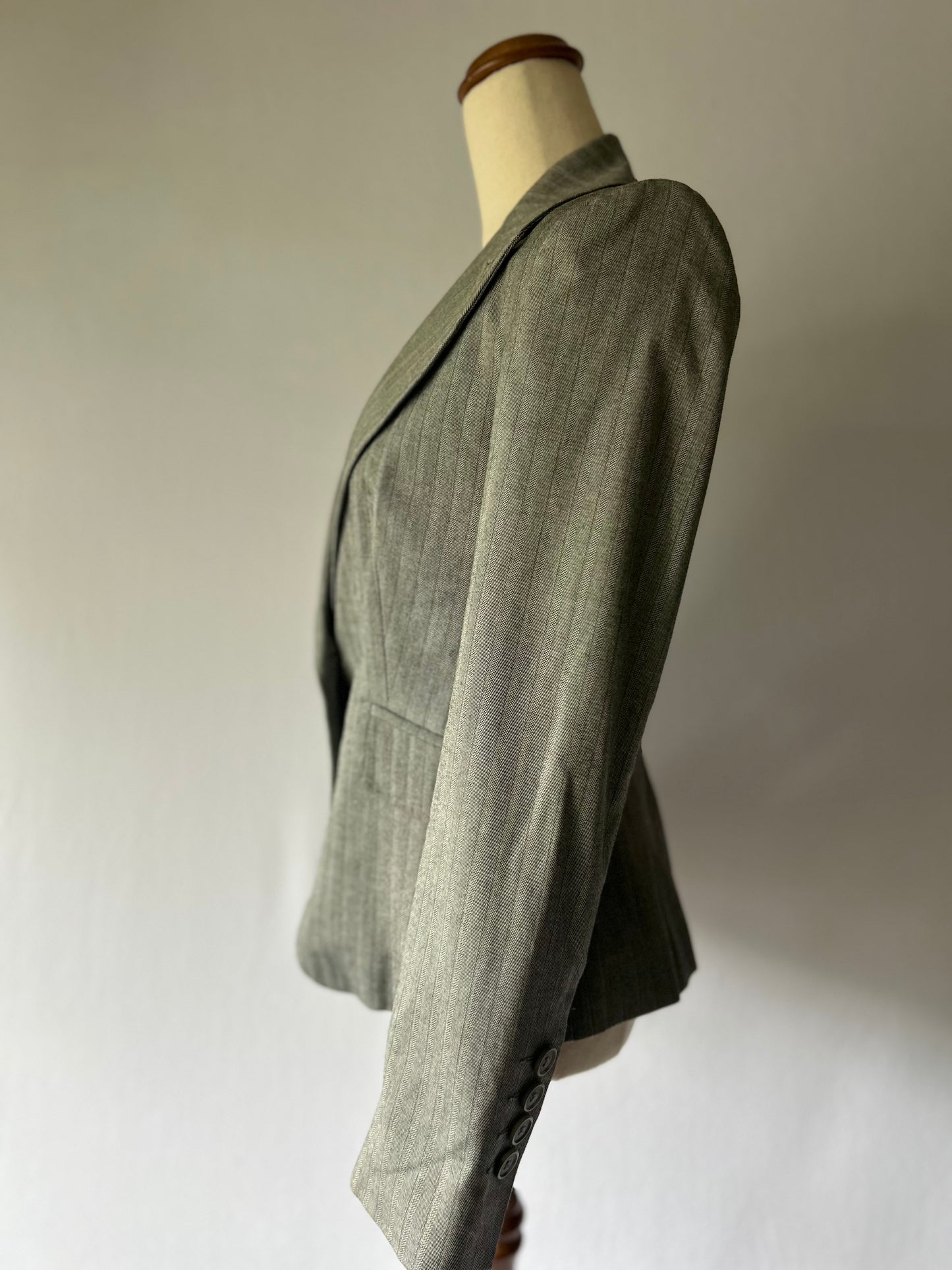 Warehouse Grey Pinstripe Blazer – Size 10