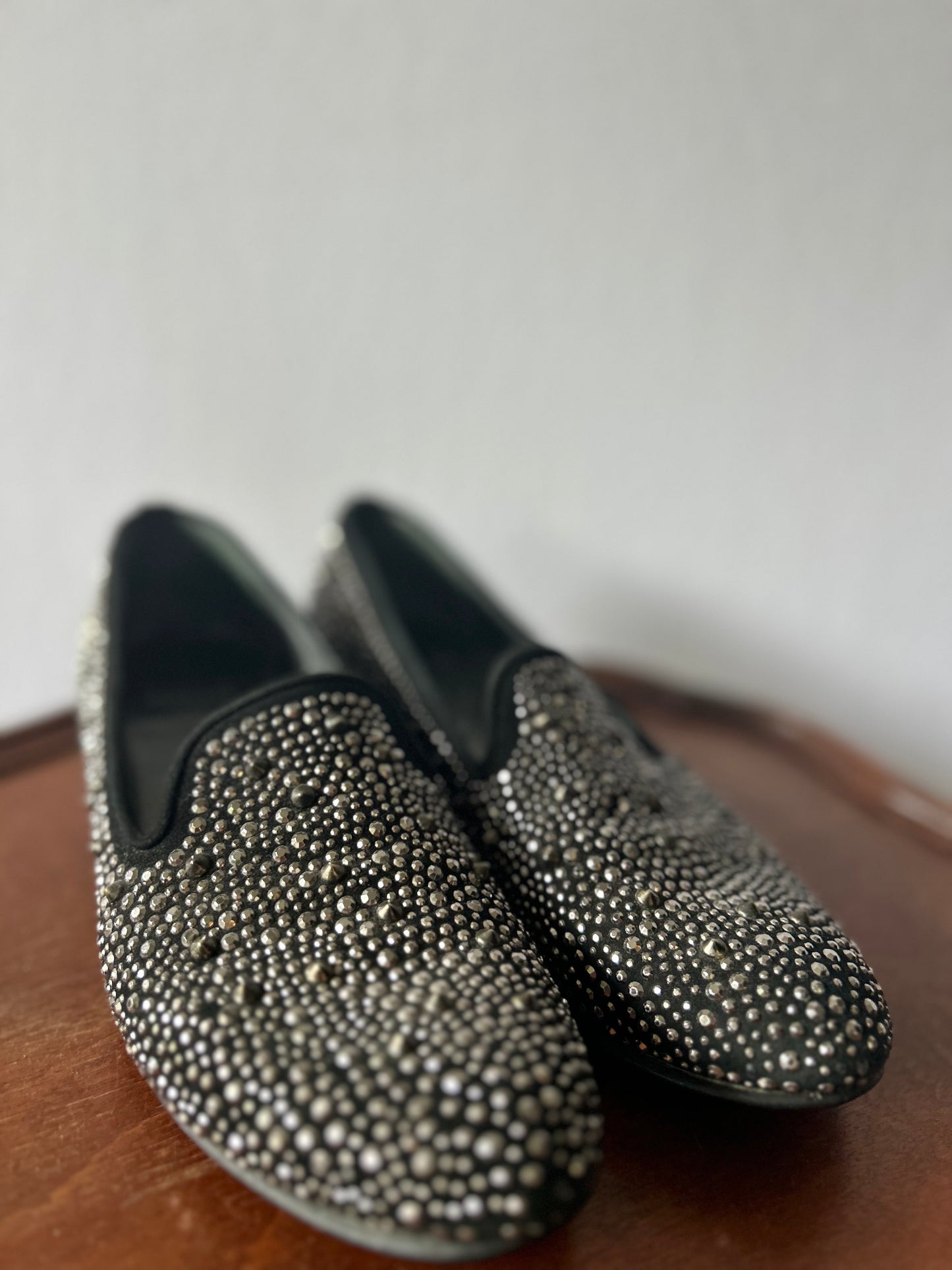 Spanish-Made All-Over Studded Moccasins – Size 36.5
