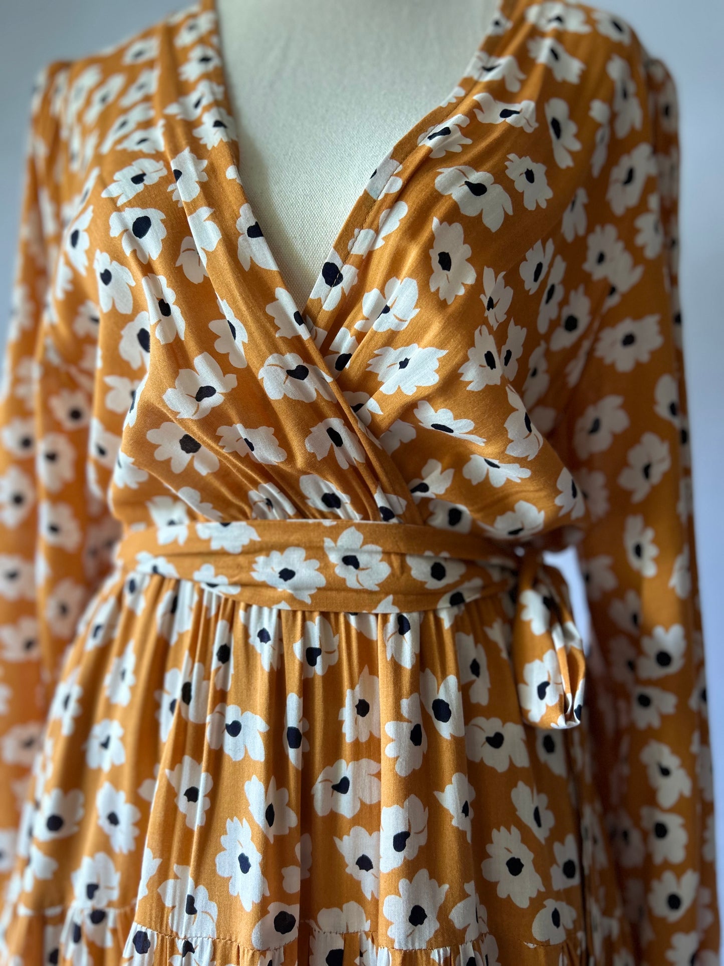 Floral Wrap Maxi Dress – Size 10