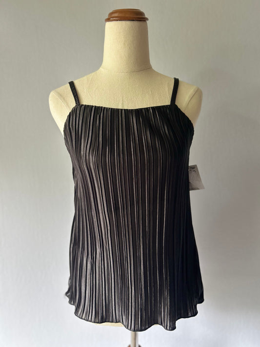 Black Pleated Camisole Top – Size M – New with Tags
