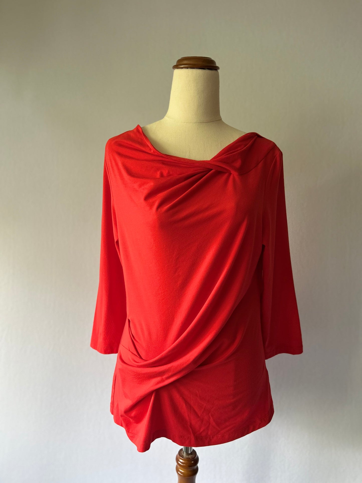 Jane Daniels Draped Modal-Stretch Cowl Neck Top – Size 10