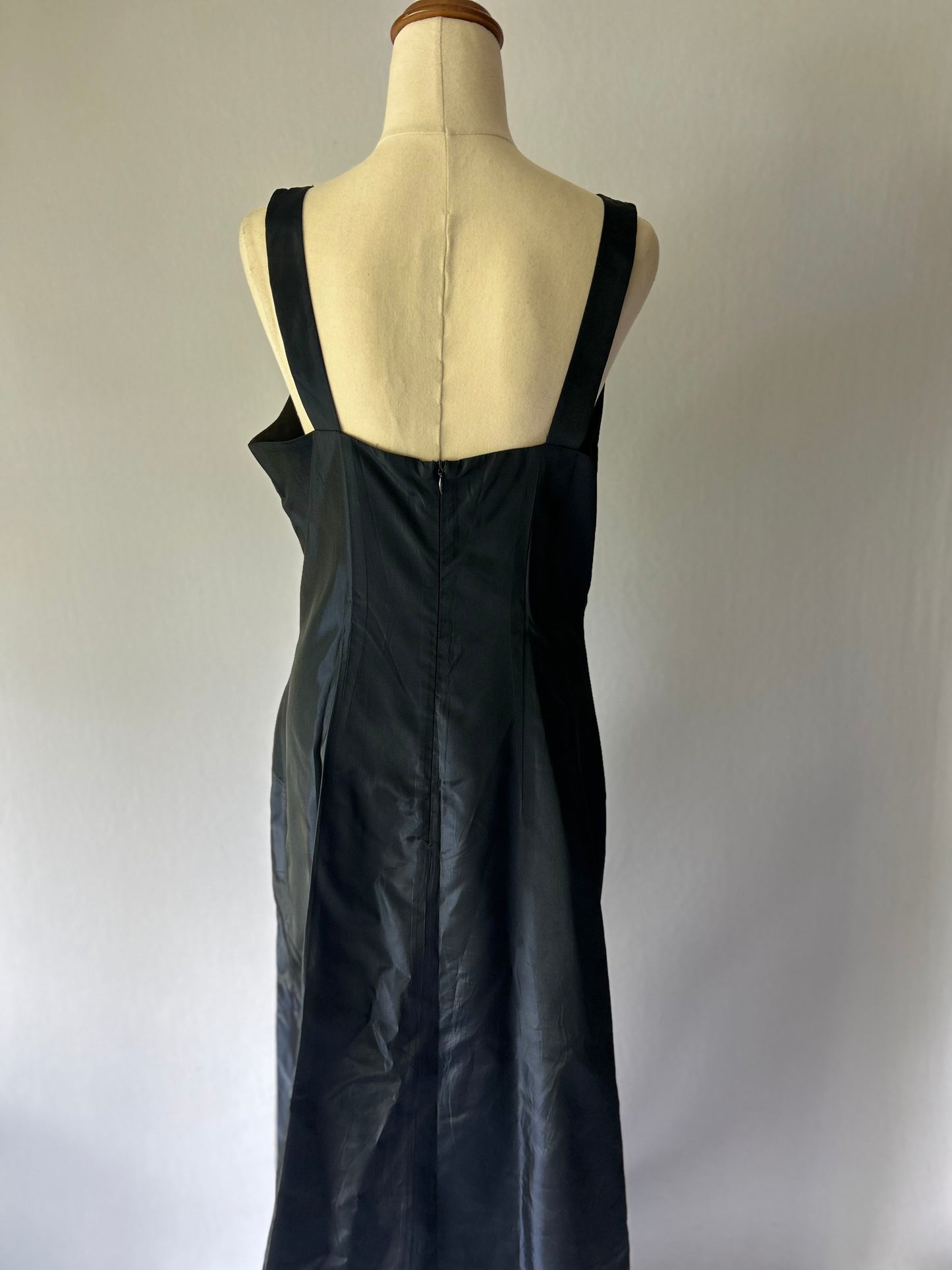 Annamaree Chambers Navy Knot-Detail Maxi Dress – Size 14