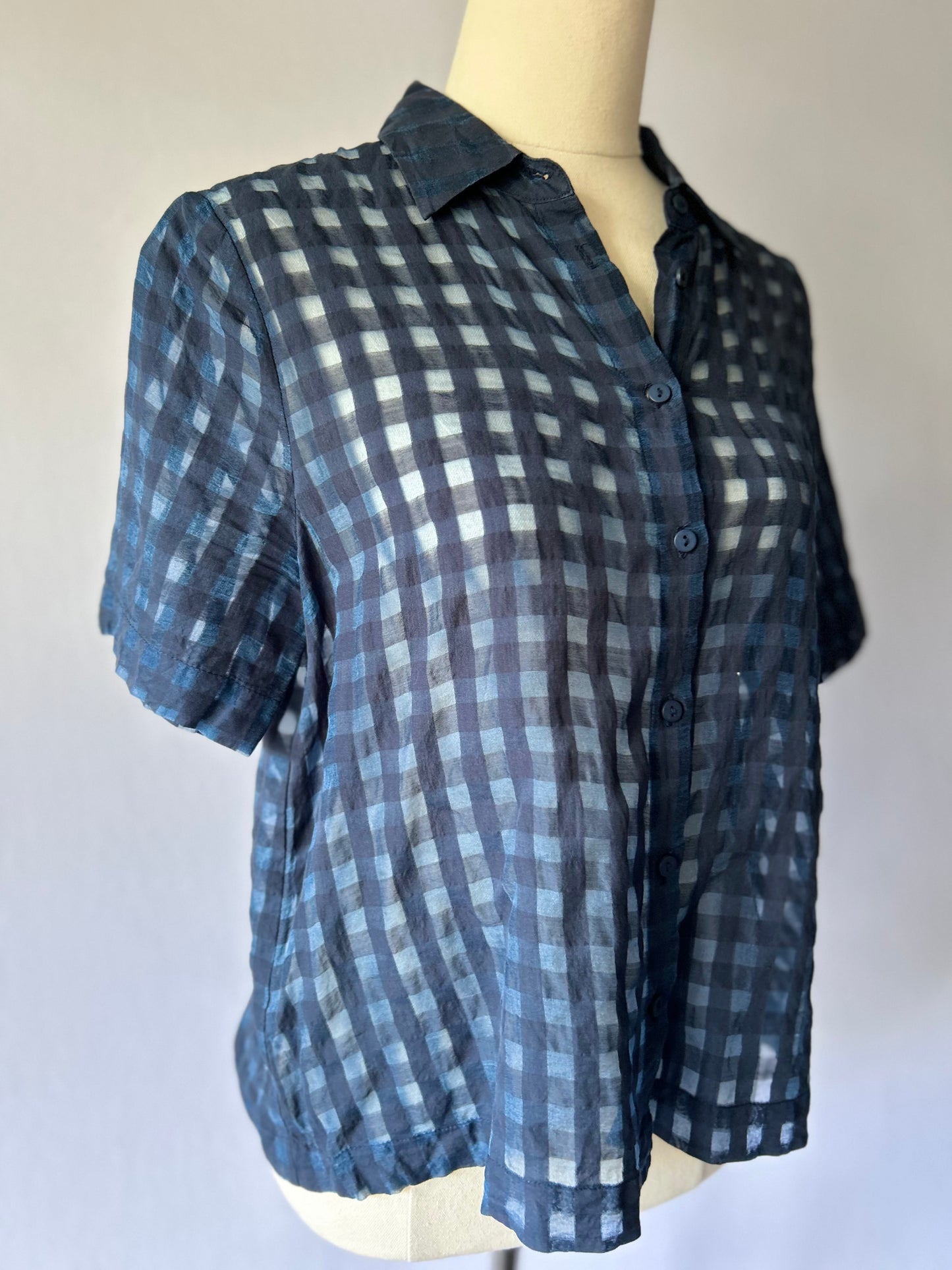 Gorman Navy Check Shirt – Size 8