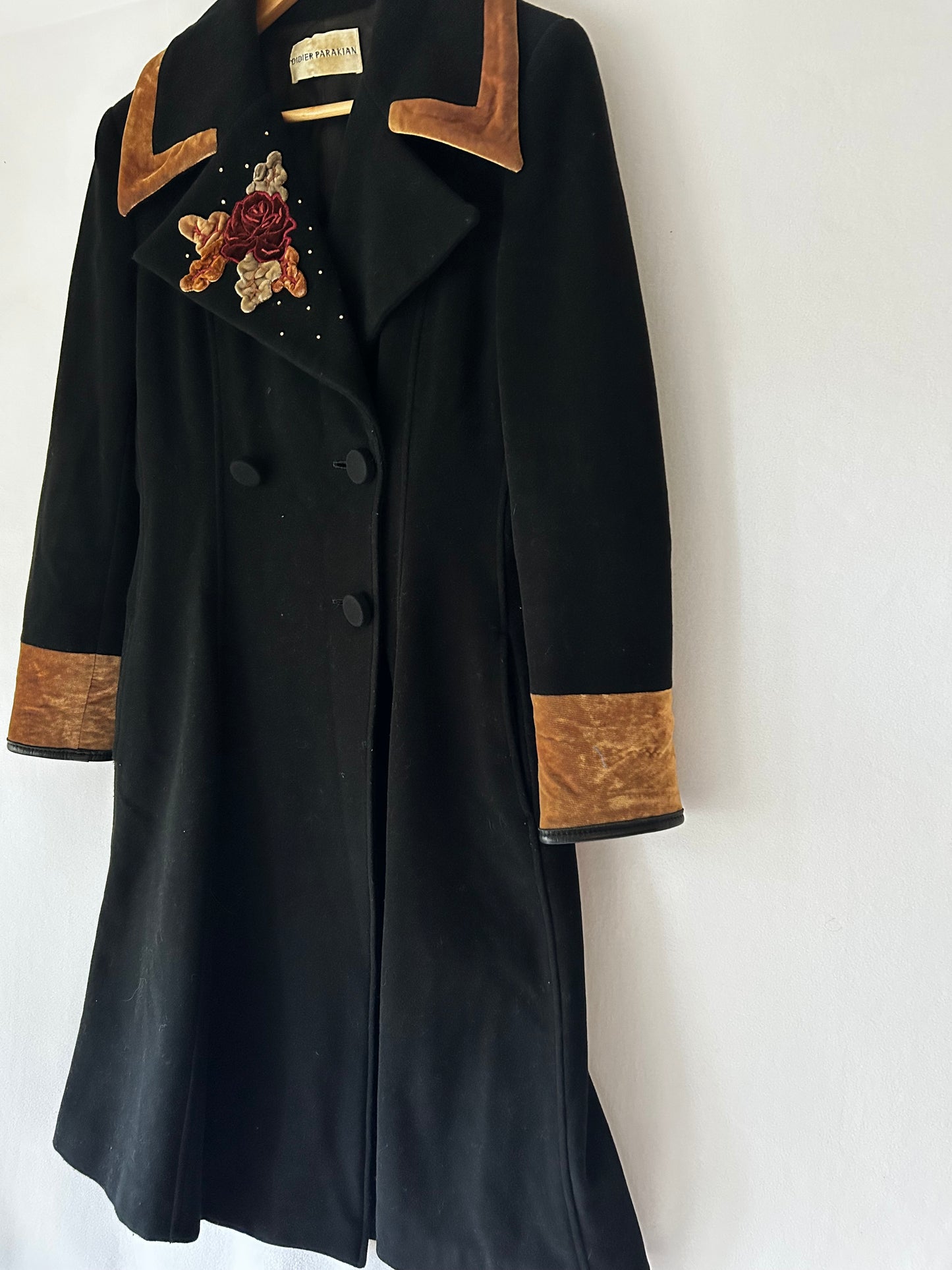 Vintage Didier Parakian French Wool & Cashmere Coat – Size UK 8