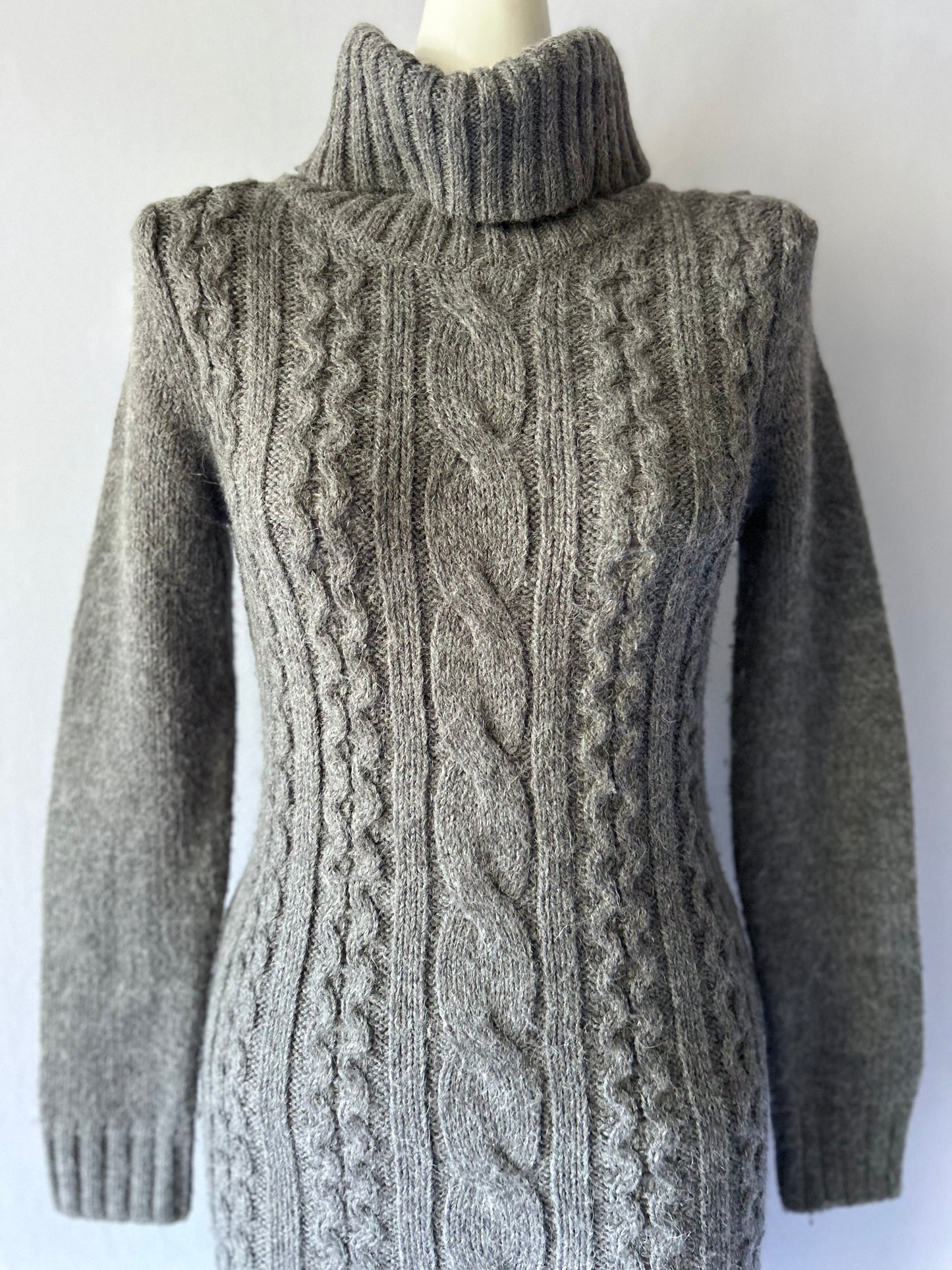 Cozy Alpaca & Wool Blend Knit Dress - Size S