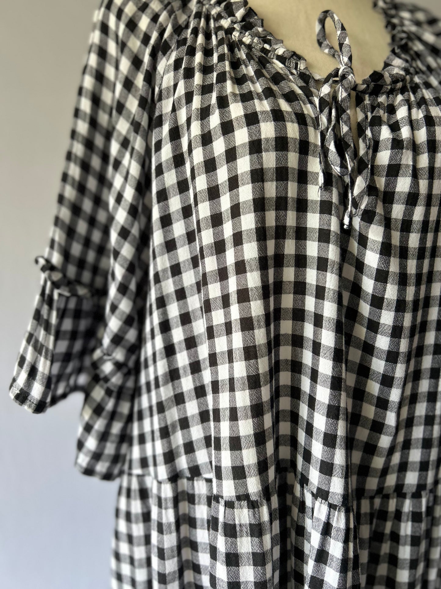 Black & White Check Dress – Size 18