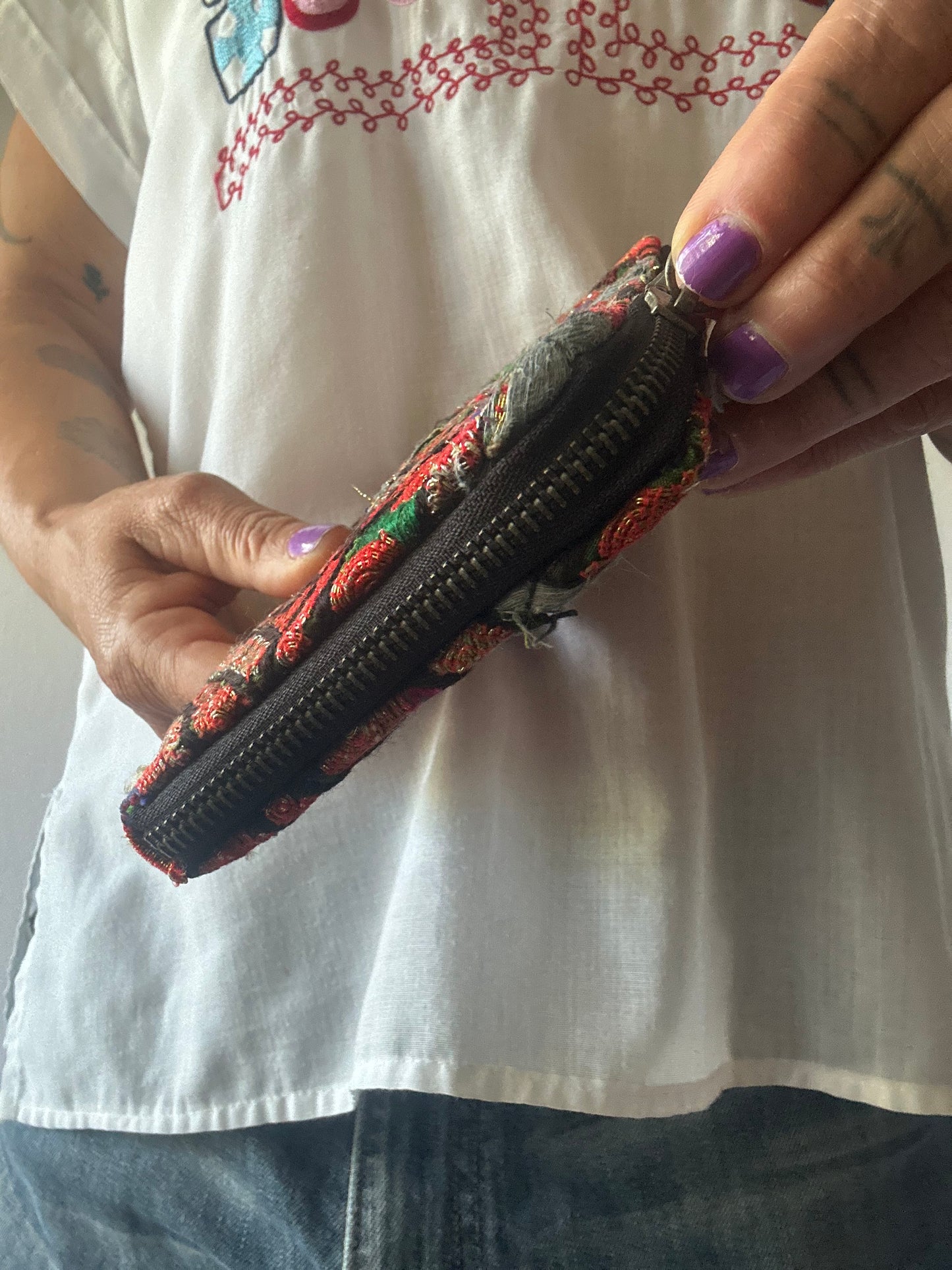Handcrafted Embroidered Clutch – Unique Boho Statement Piece