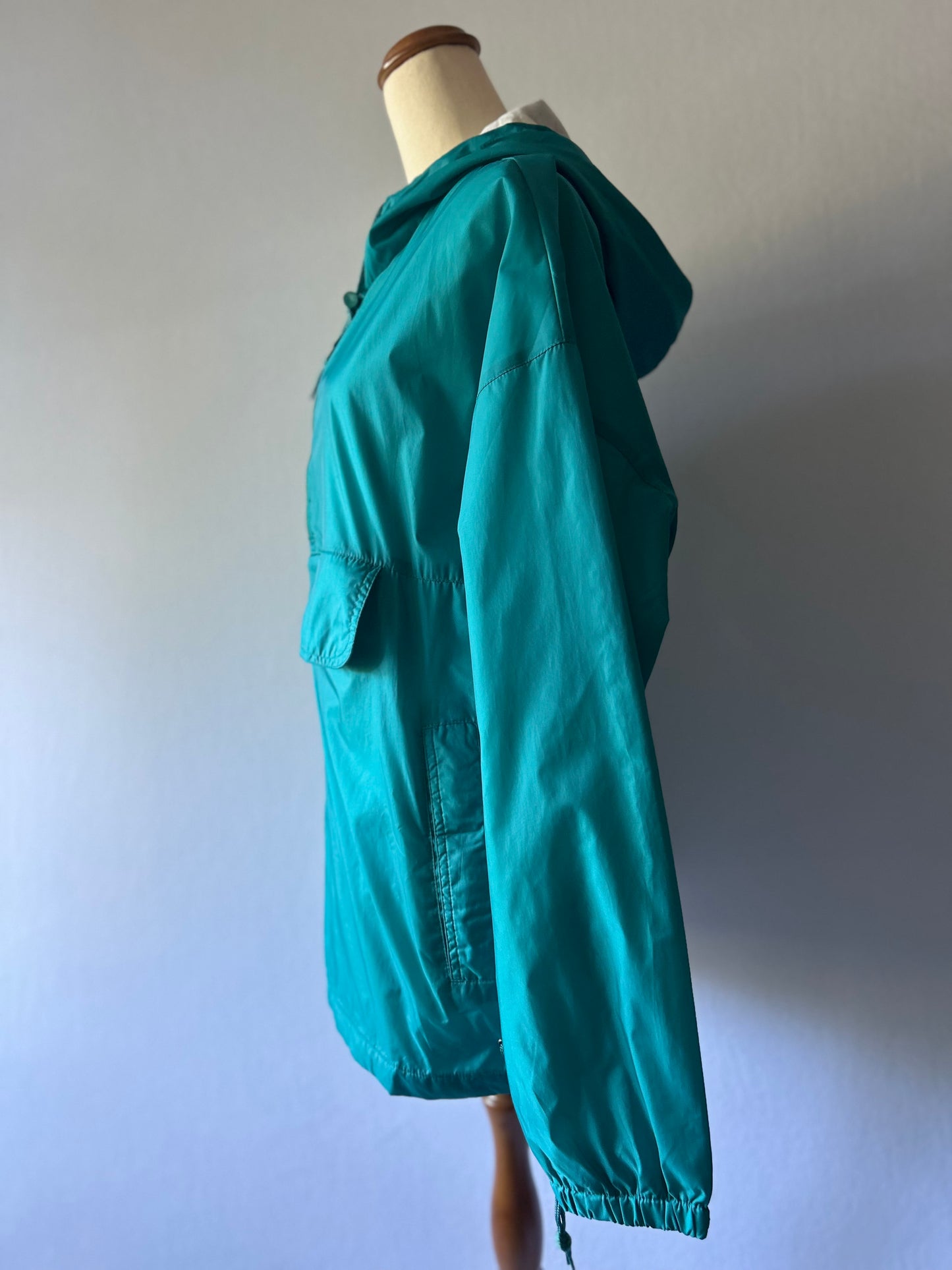 Teal Unisex Anorak Windbreaker – Size L