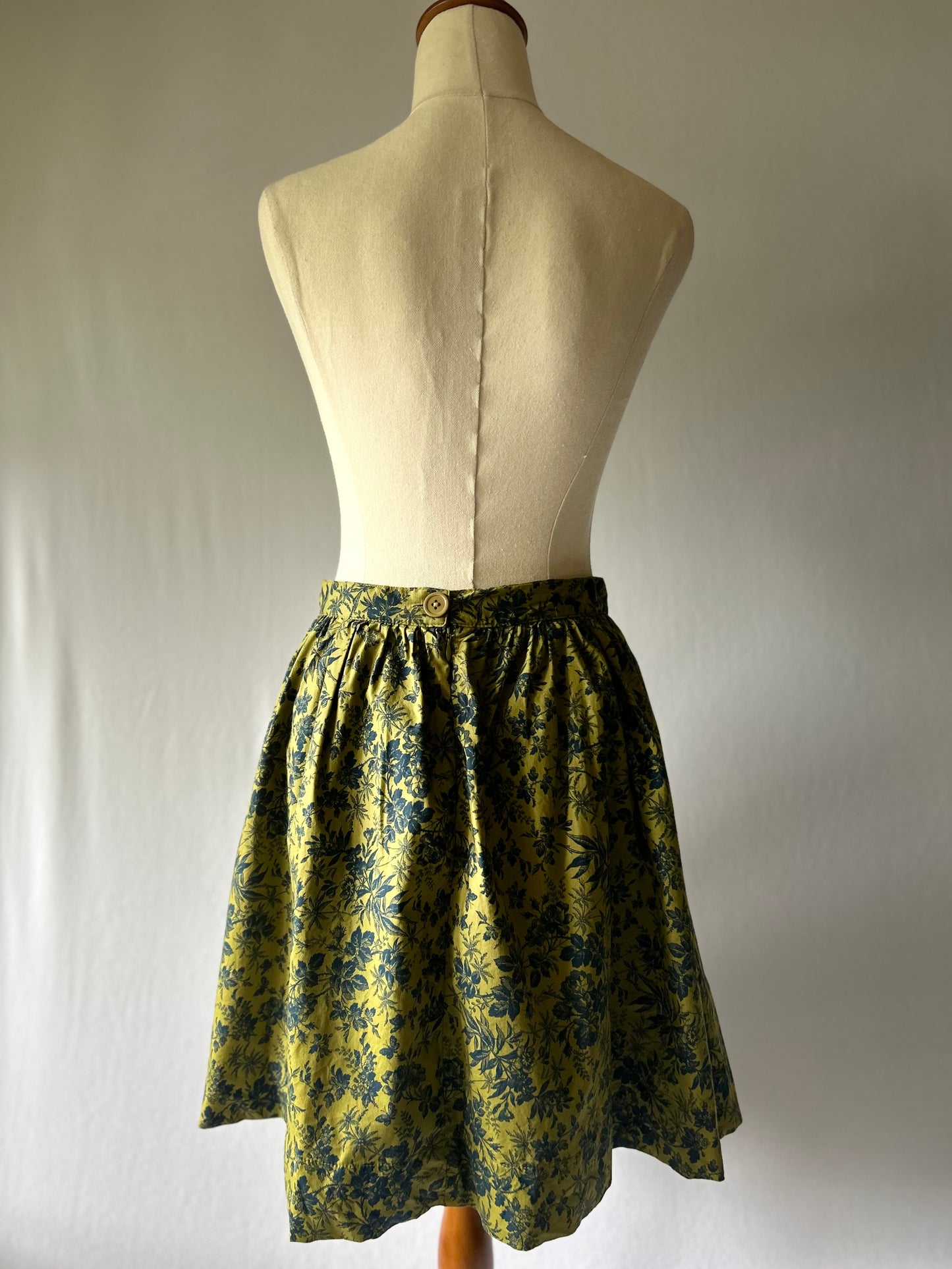 Princess Highway Mustard Floral Cotton Skirt – Size 10