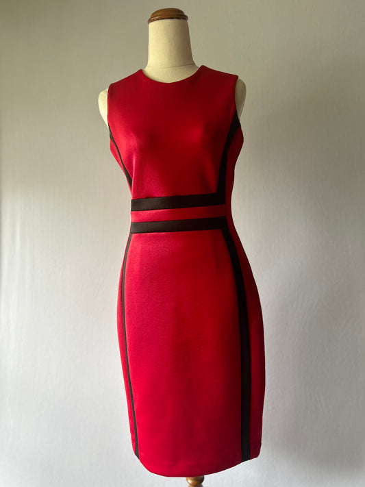 Calvin Klein Red Bodycon Dress – Size 2
