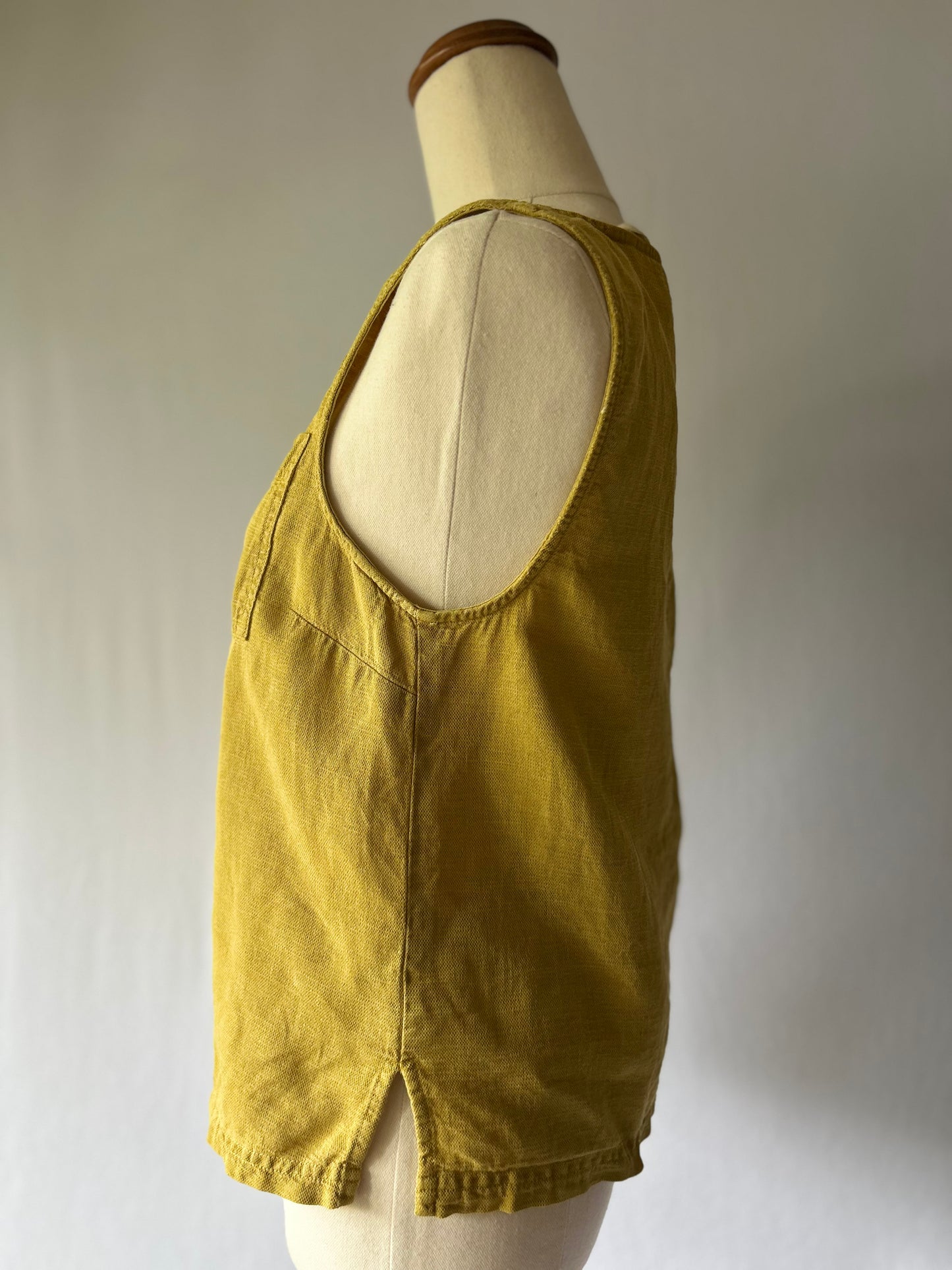 Gorman Mustard Linen Blend Tank Top – Size 6
