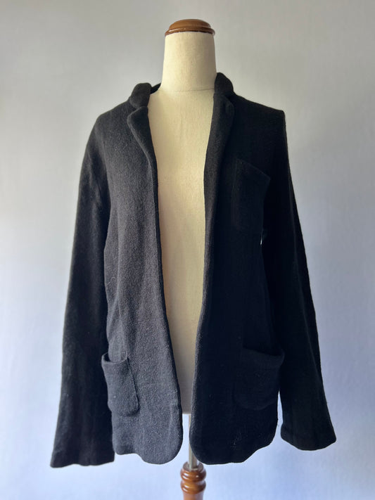 Premium 100% Wool Open-Front Cardigan – Size 8