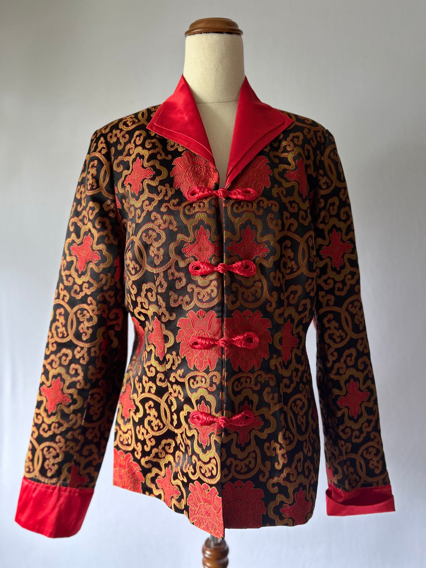 Vintage Silk Brocade Jacket – Size M/L