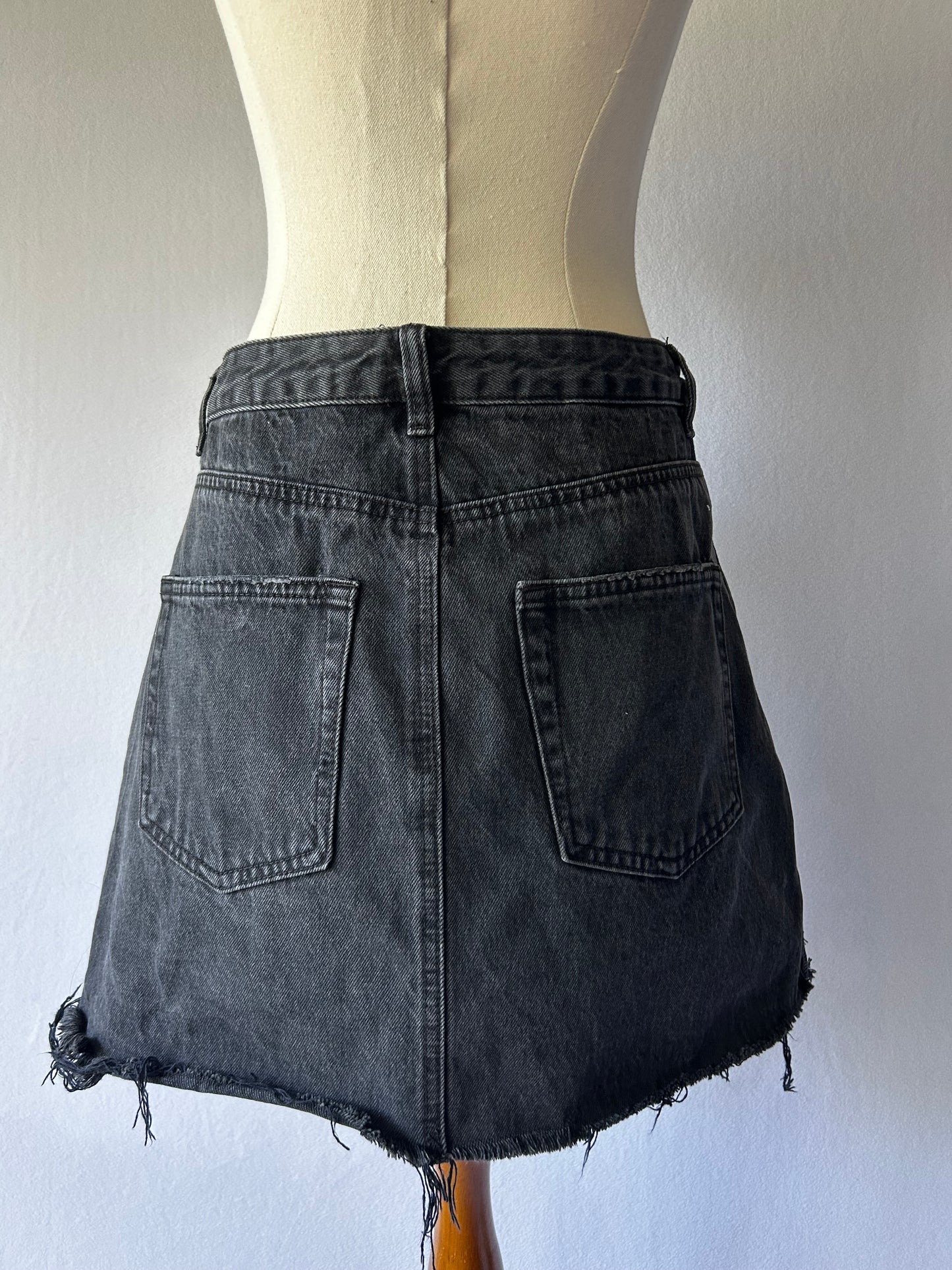 Mini Black Denim Skirt – Size 10