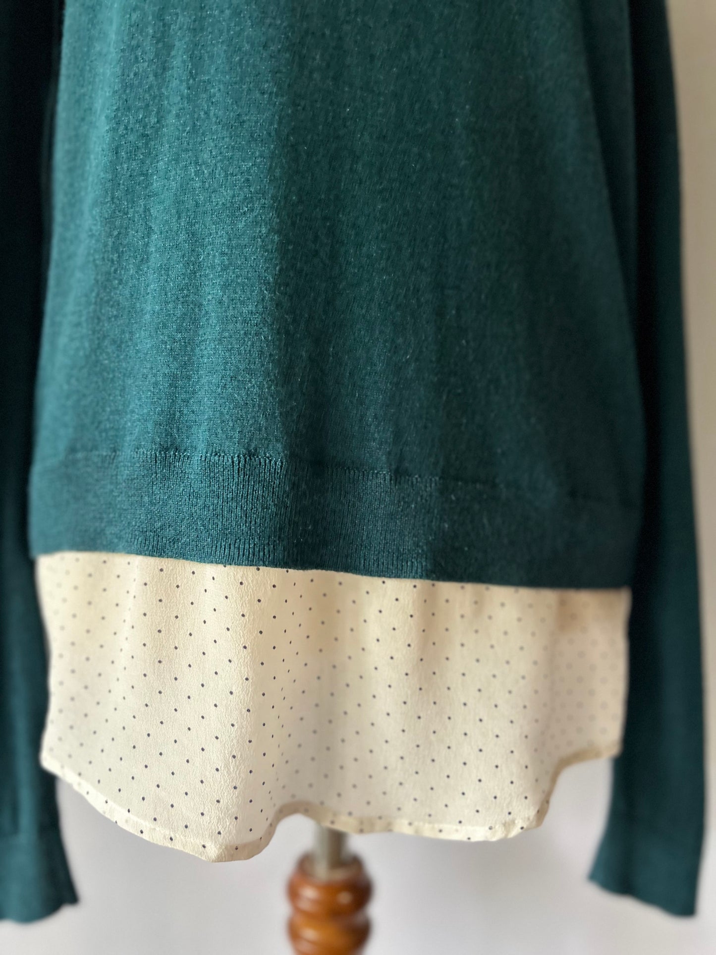 Marcs Cotton-Silk-Cashmere Peter Pan Collar Knit – Size S