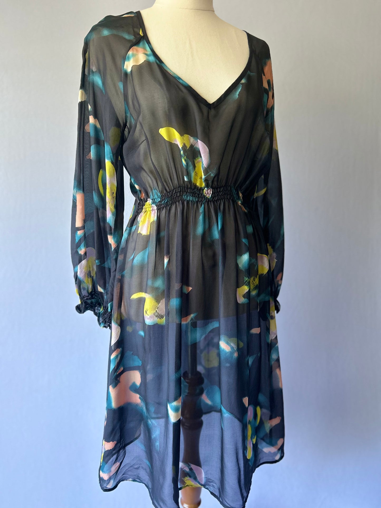 Helen Cherry Silk Dress – Size M